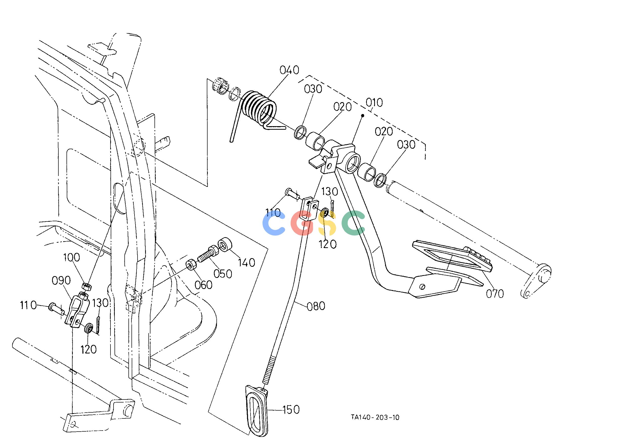久保田零件查询C30103 CLUTCH PEDAL [CAB TYPE] CLUTCH/TRANSMISSION/REAR AXLEEPC Kubota online