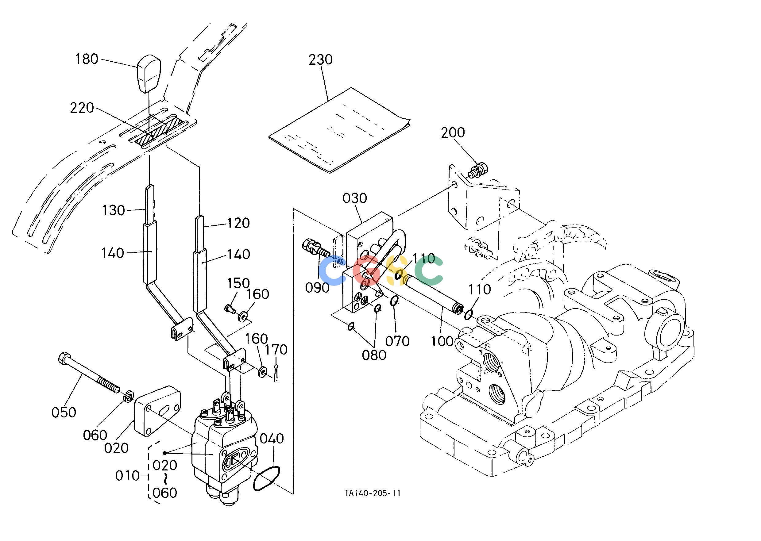 久保田零件查询T15004 REMOTE CONTROL VALVE LEVER 2 [A][CAB TYPE][OPTION] ## [TYPE CABINE] [OPTION] OPTIONEPC Kubota online