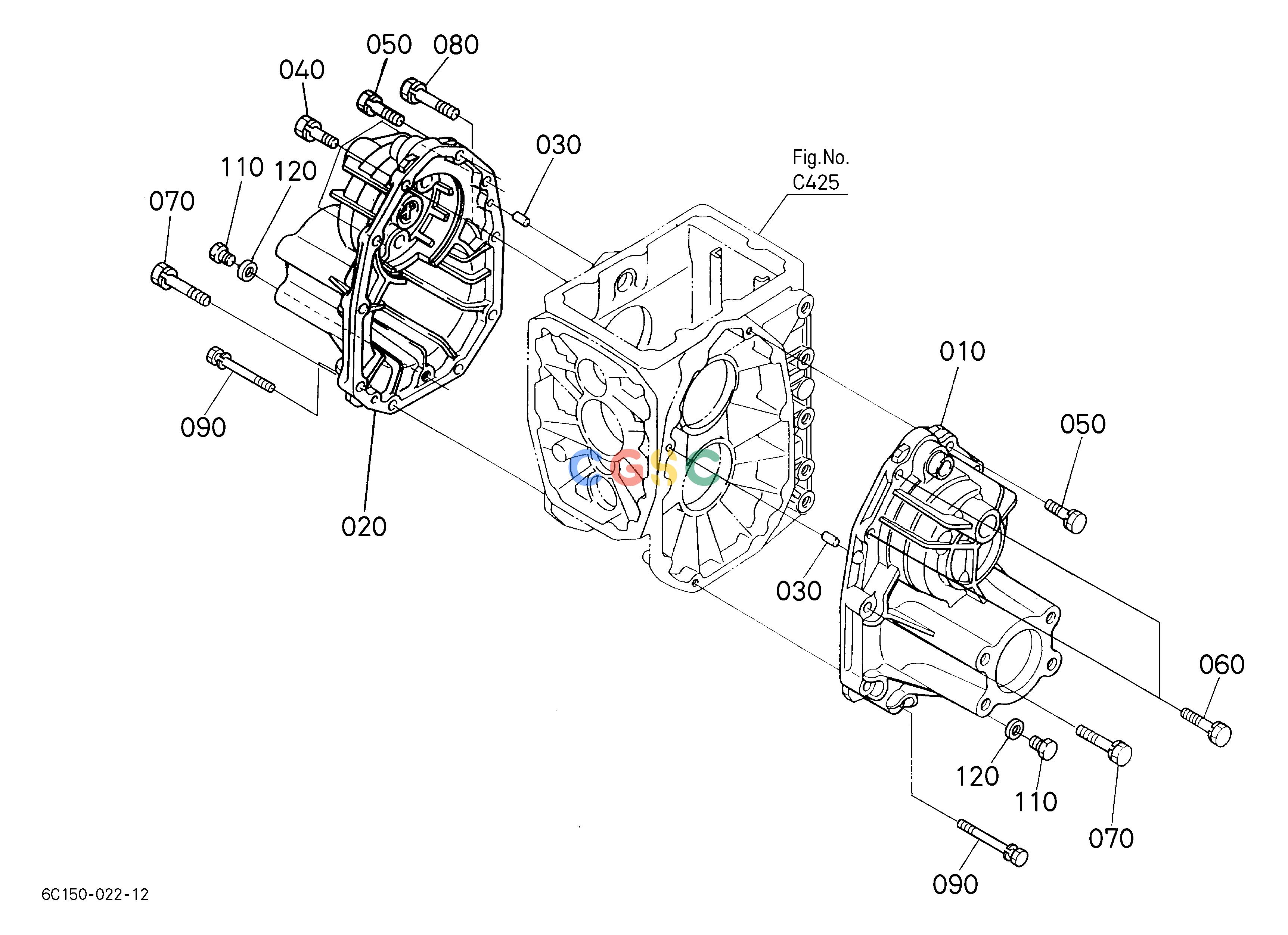 久保田零件查询C42701 REAR AXLE CASE [EXCEPT[BI-SPEED TURN TYPE]] TRANSMISSIONEPC Kubota online