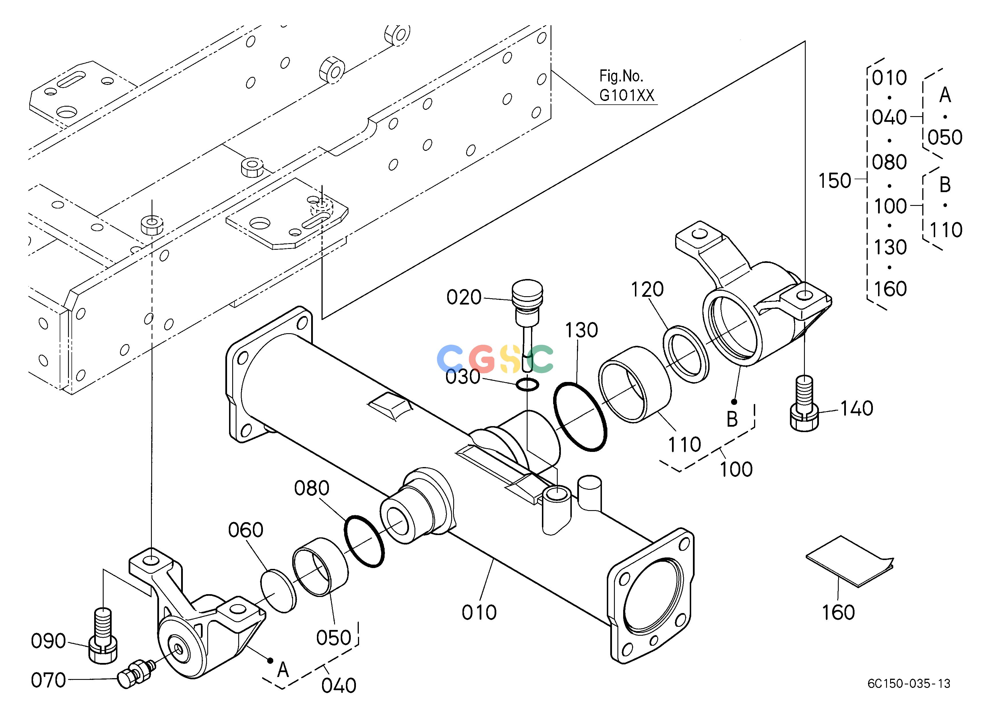 久保田零件查询G10501 FRONT AXLE CASE [4WD] [EXCEPT[BI-SPEED TURN TYPE]] FRONT AXLEEPC Kubota online
