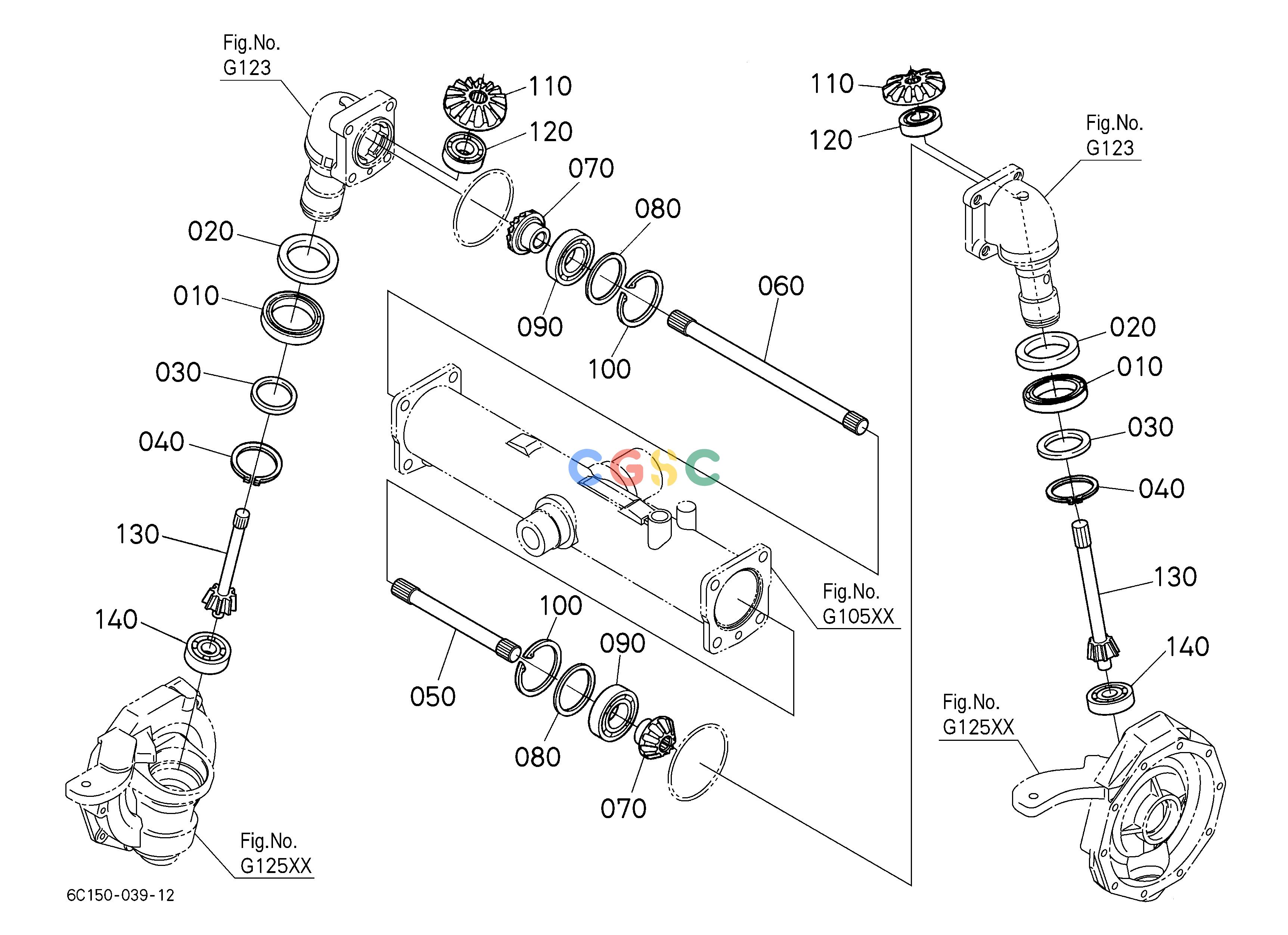 久保田零件查询G12000 DIFFERENTIAL GEAR SHAFT [4WD] FRONT AXLEEPC Kubota online
