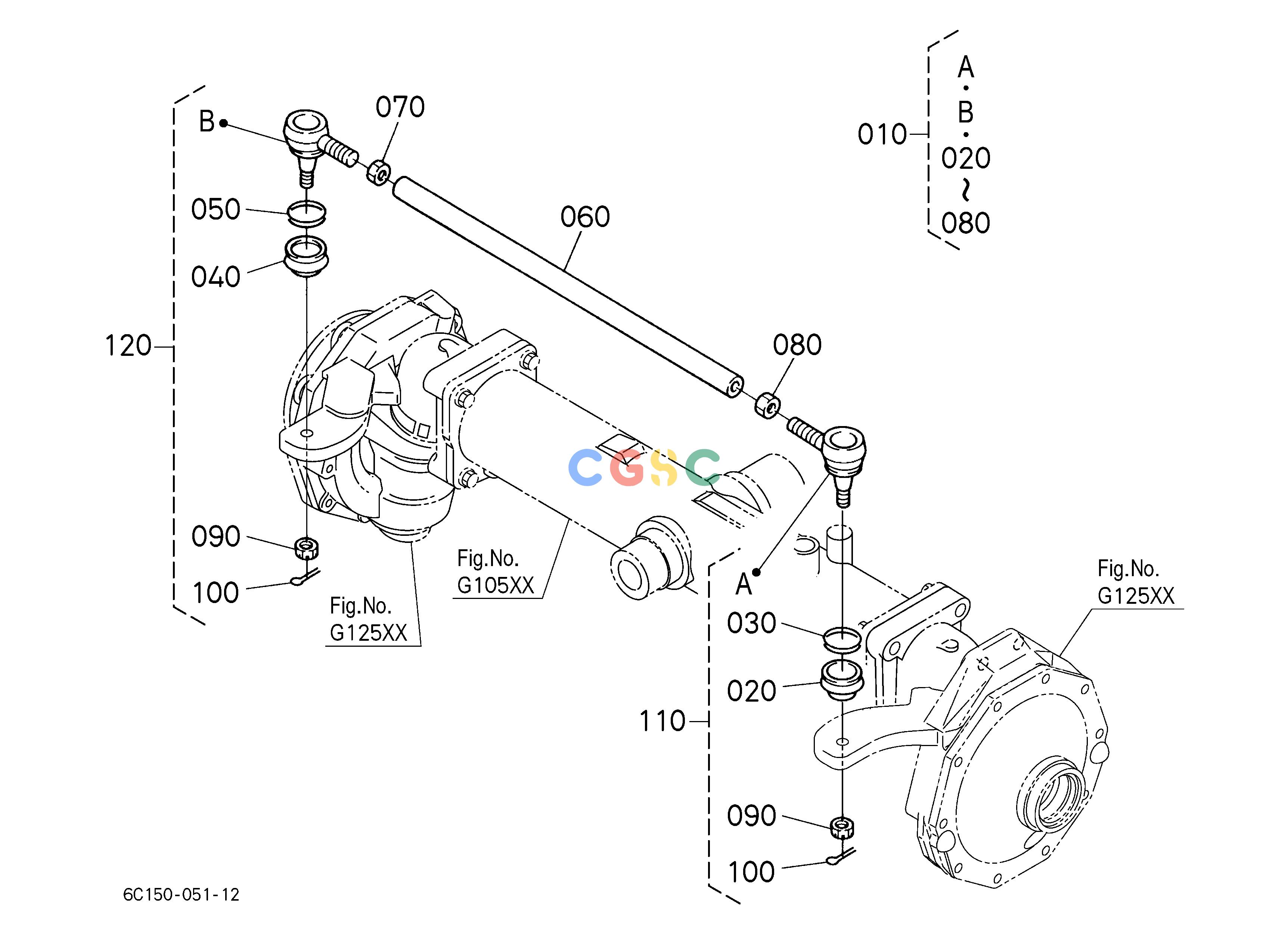 久保田零件查询H00501 TIE ROD [4WD] STEERINGEPC Kubota online