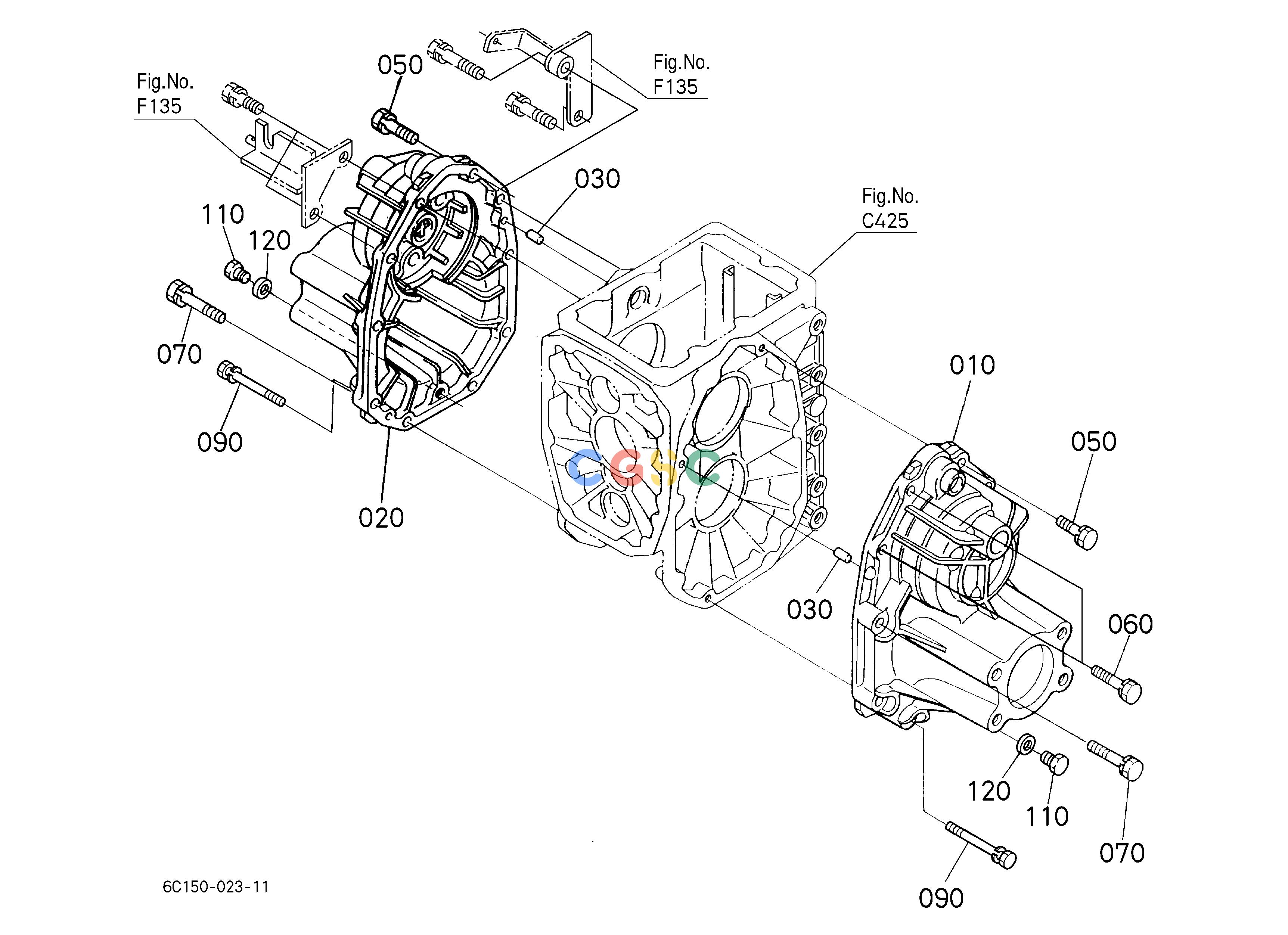 久保田零件查询C42702 REAR AXLE CASE [BI-SPEED TURN TYPE] TRANSMISSIONEPC Kubota online