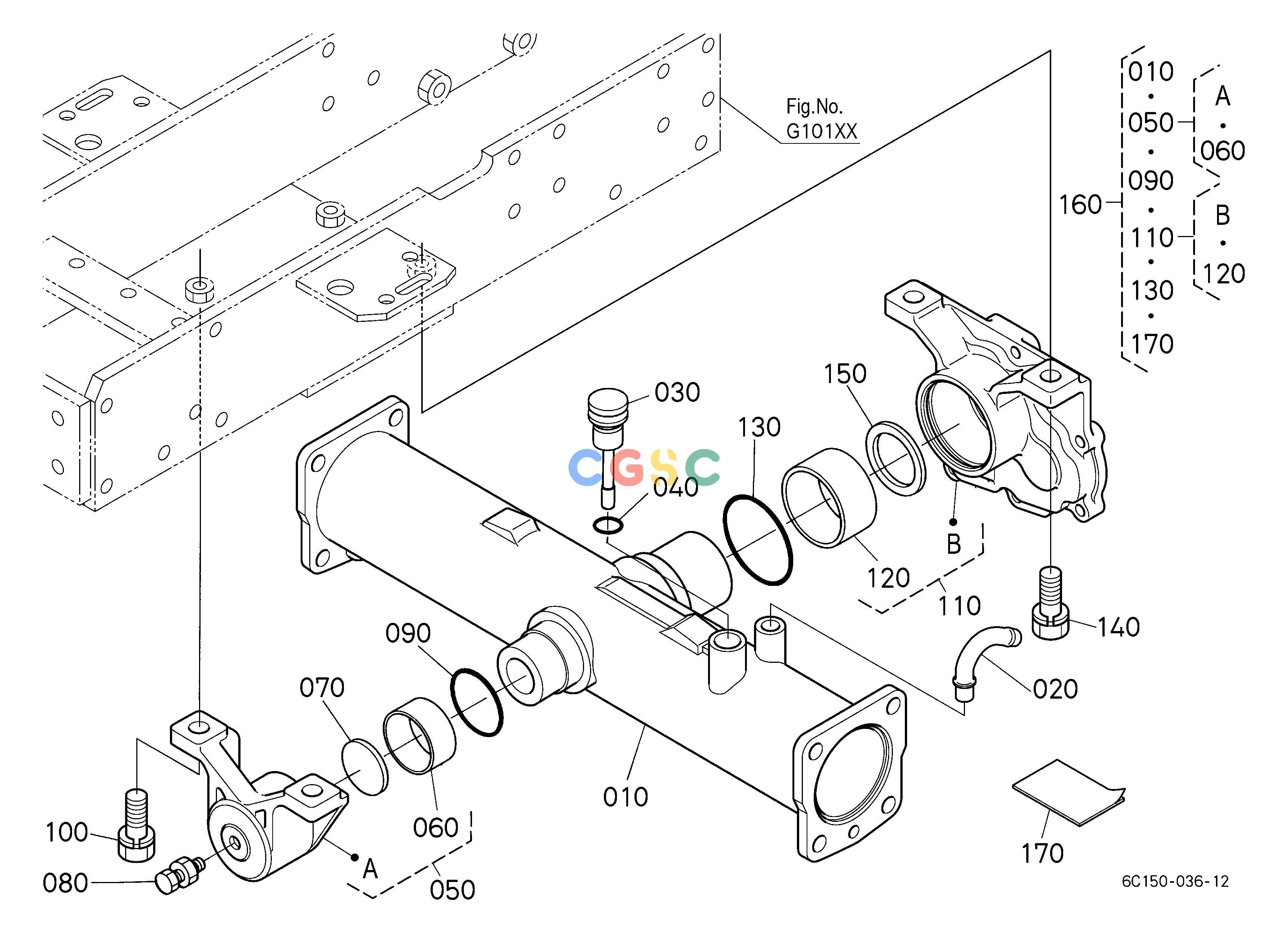 久保田零件查询G10502 FRONT AXLE CASE [4WD] [BI-SPEED TURN TYPE] FRONT AXLEEPC Kubota online