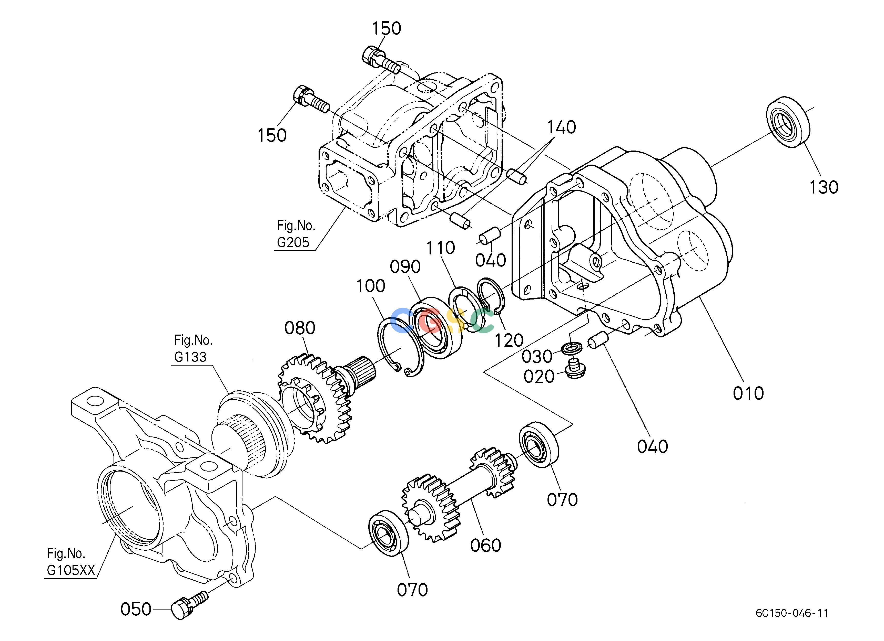久保田零件查询G20100 BI-SPEED TURN GEAR CASE [BI-SPEED TURN TYPE] FRONT AXLEEPC Kubota online