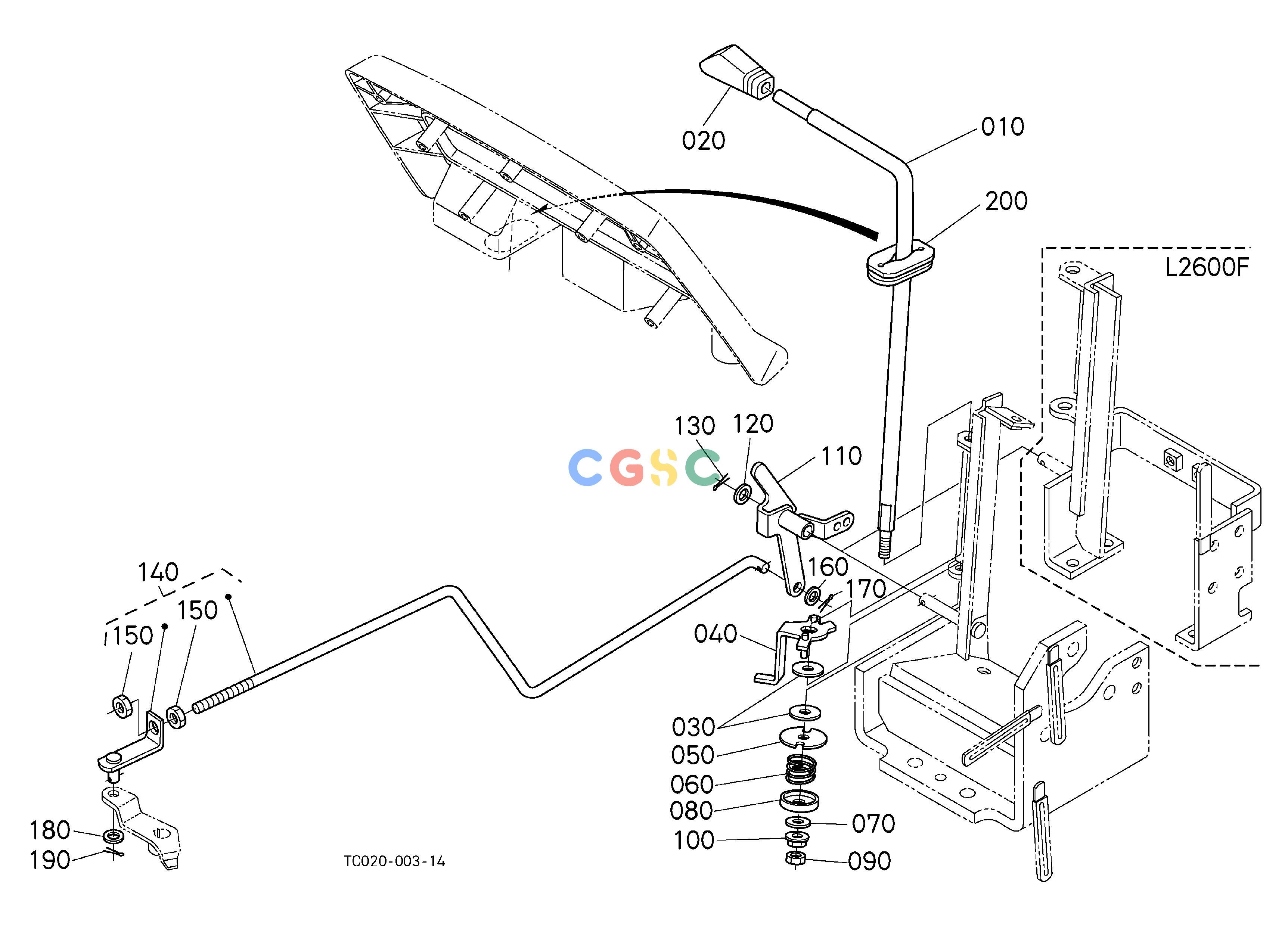 久保田零件查询A01002 ACCELERATOR LEVER [NEW TYPE] ## S.No.>=53923 ENGINEEPC Kubota online