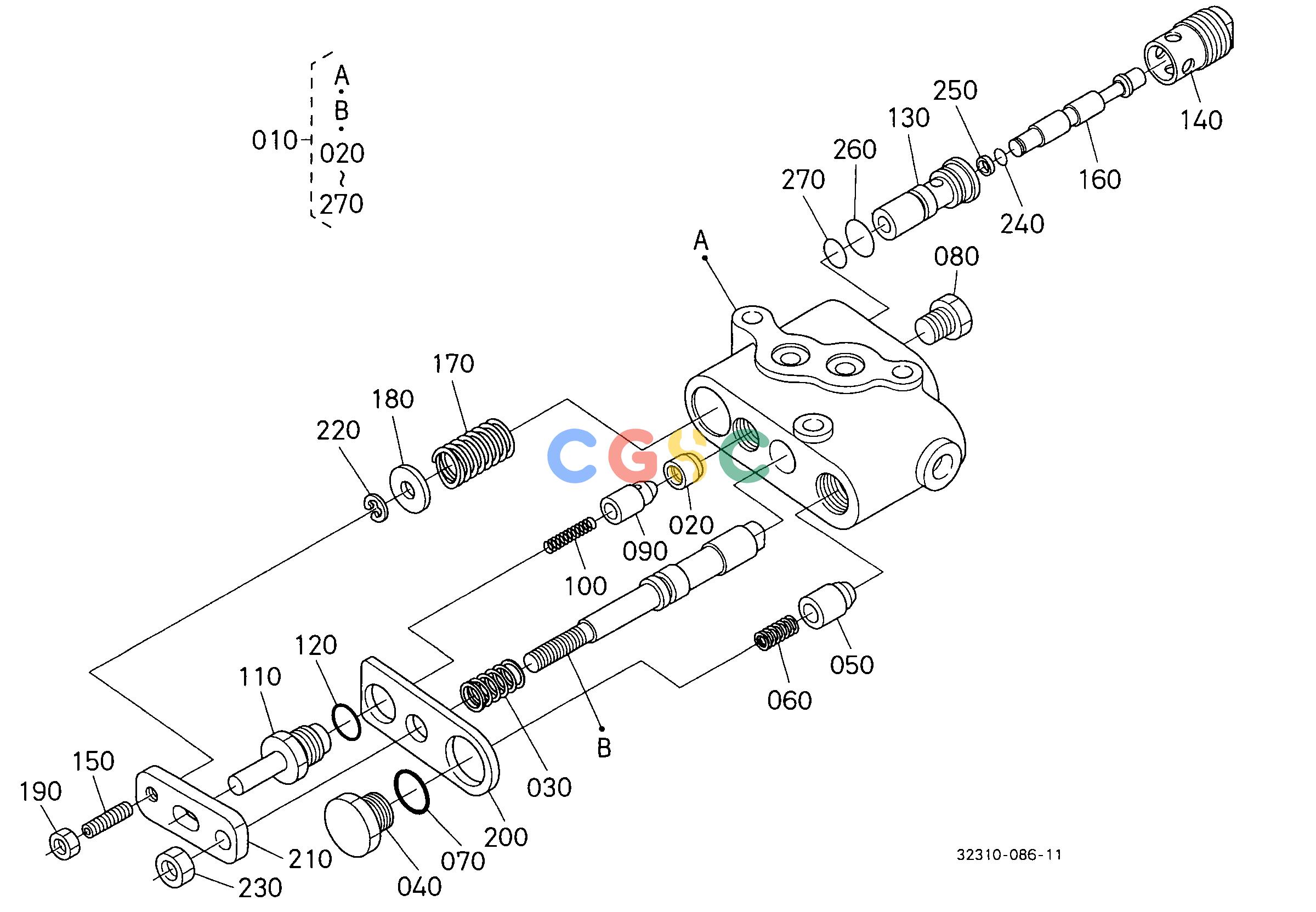 久保田零件查询H41001 CONTROL VALVE [COMPONENT PARTS] [NEW TYPE] ## S.No.>=10647 HYDRAULIC SYSTEMEPC Kubota online