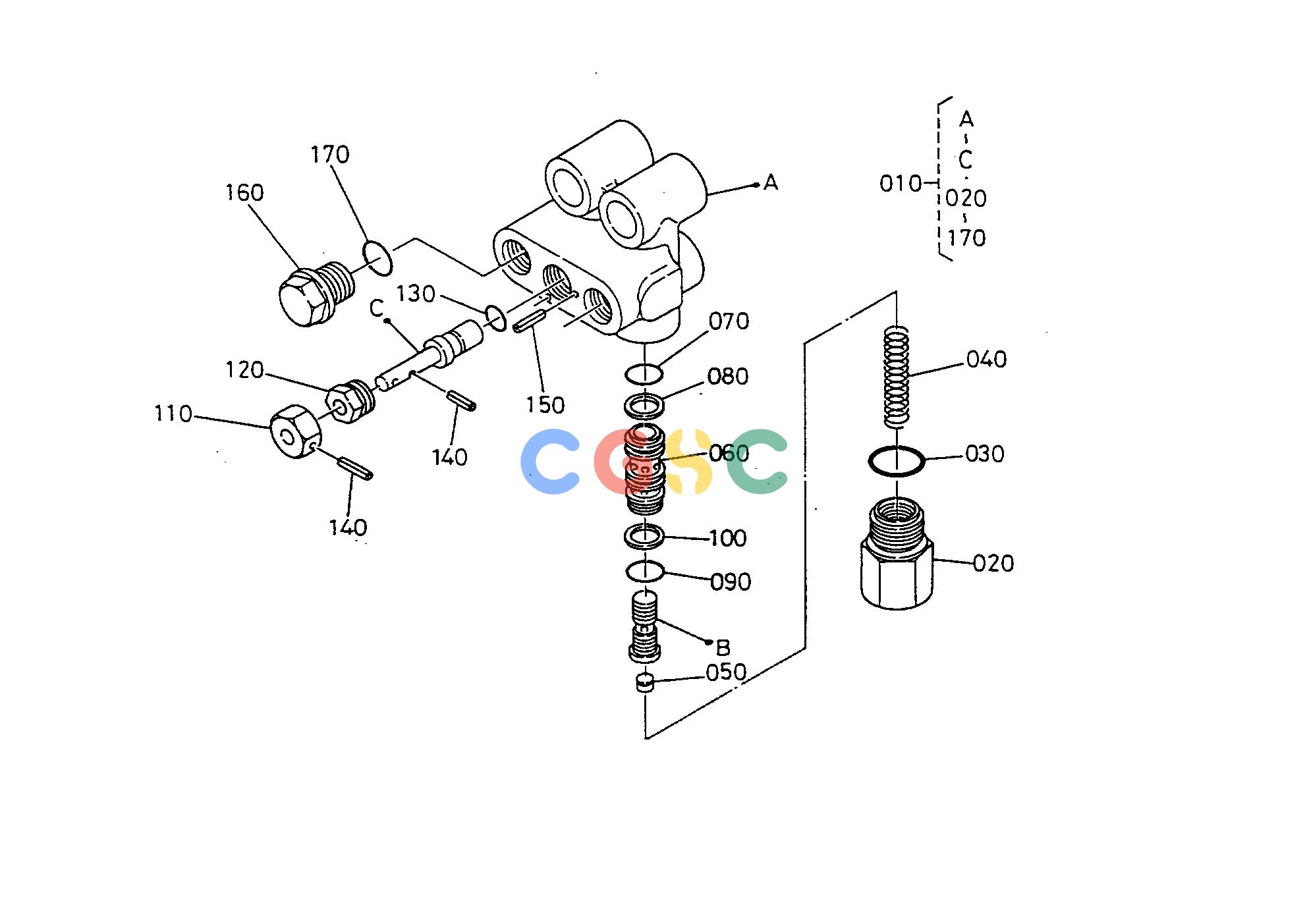 久保田零件查询T09400 HYDRAULIC BLOCK [A] [CA] [SECTION PARTS] HYDRAULIC SYSTEMEPC Kubota online