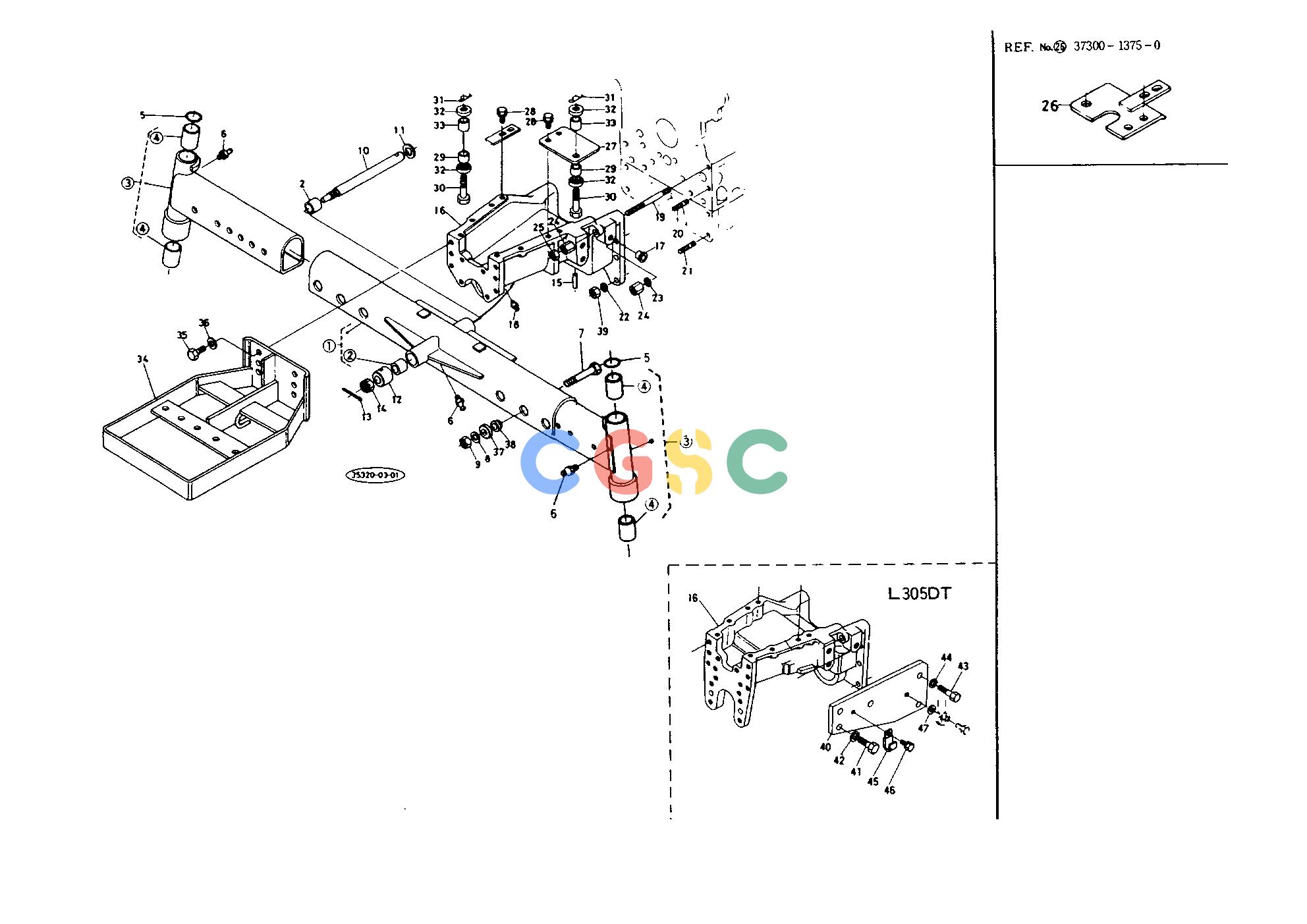久保田零件查询T02200 FRONT AXLE BRACKET FRONT AXLE/CHASSISEPC Kubota online