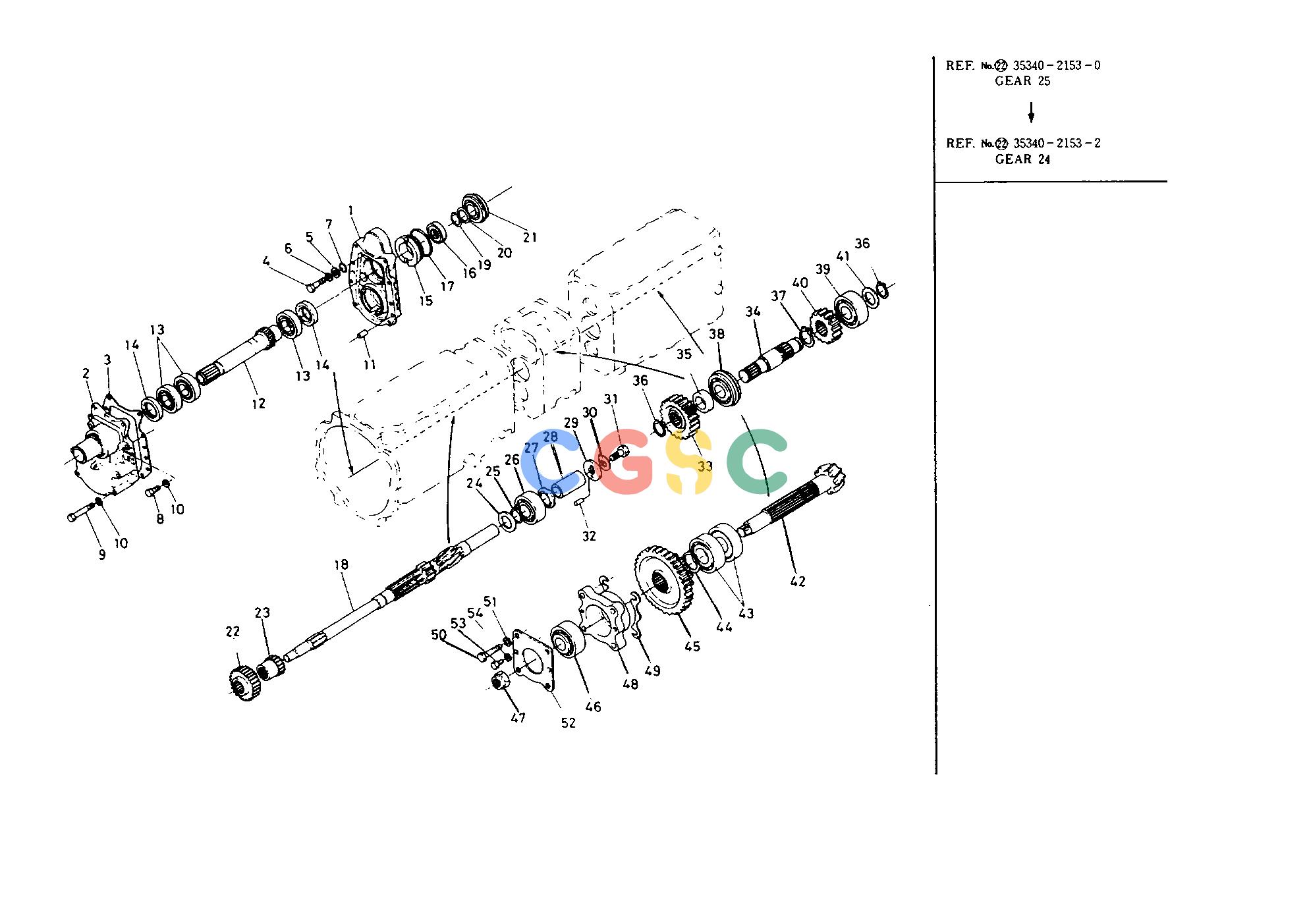 久保田零件查询T03400 TRANSMISSION 1 TRANSMISSION/CLUTCH/REAR AXLEEPC Kubota online