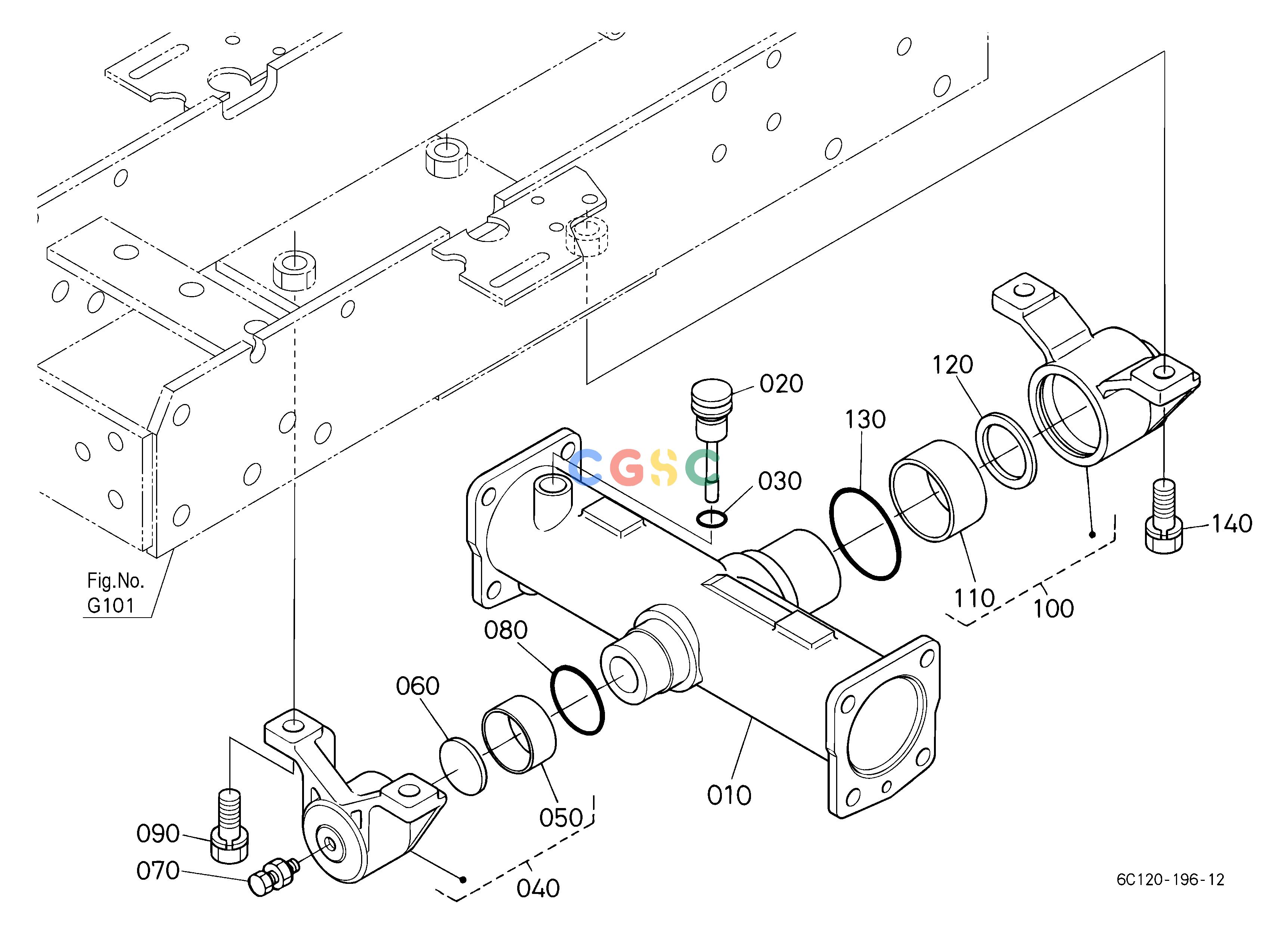 久保田零件查询G10500 FRONT AXLE CASE ## NOTE:Exchange REF.No.010 new parts and Fig.No.G12302 REF.No.040 simultaneously. FRONT AXLEEPC Kubota online