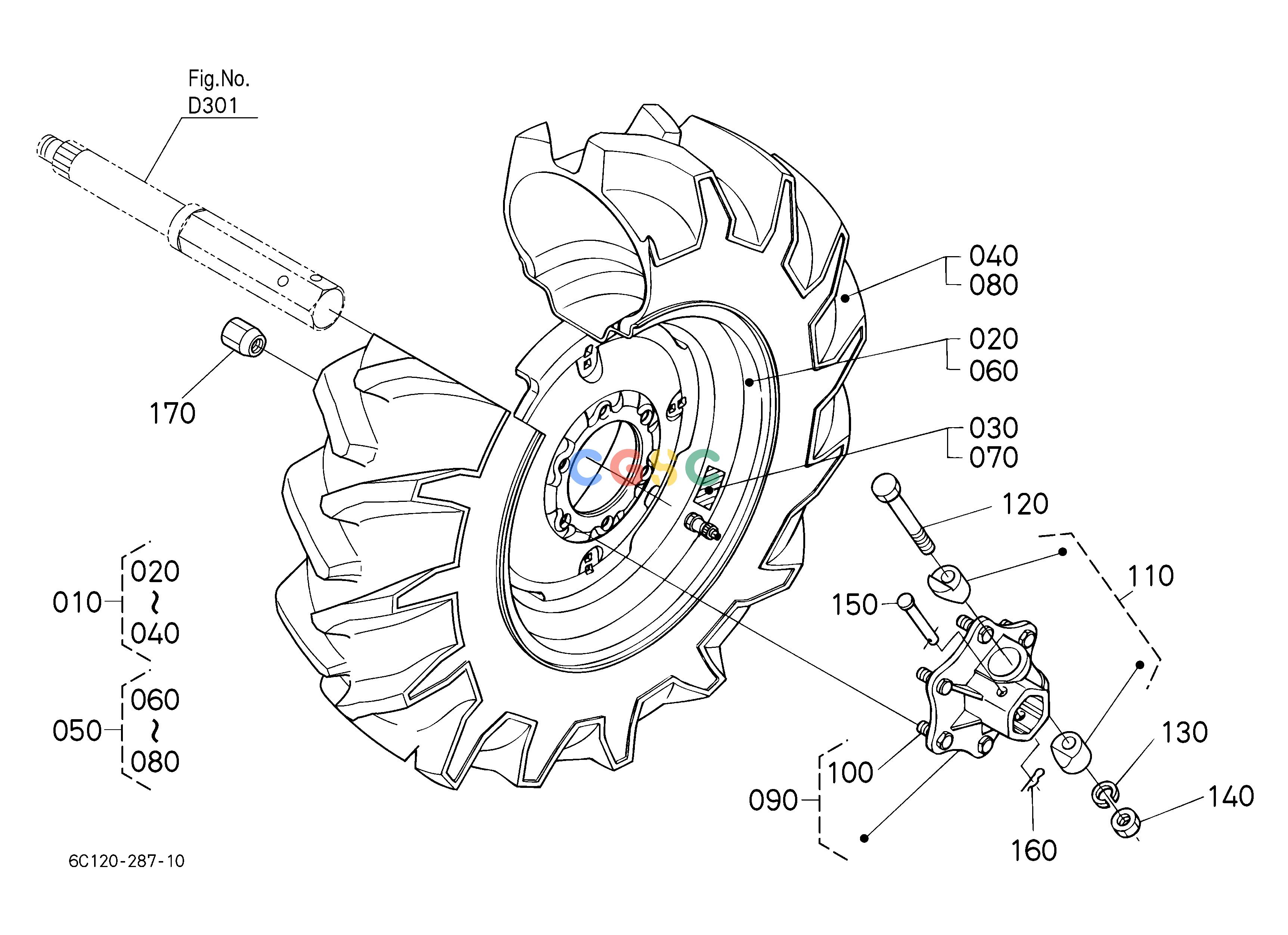 久保田零件查询R11002 REAR WHEEL(8-16) [OPTION] ## NOTE:Exchange REF.No.110 new parts and REF.No.120 new parts simultaneously. REAR TIREEPC Kubota online