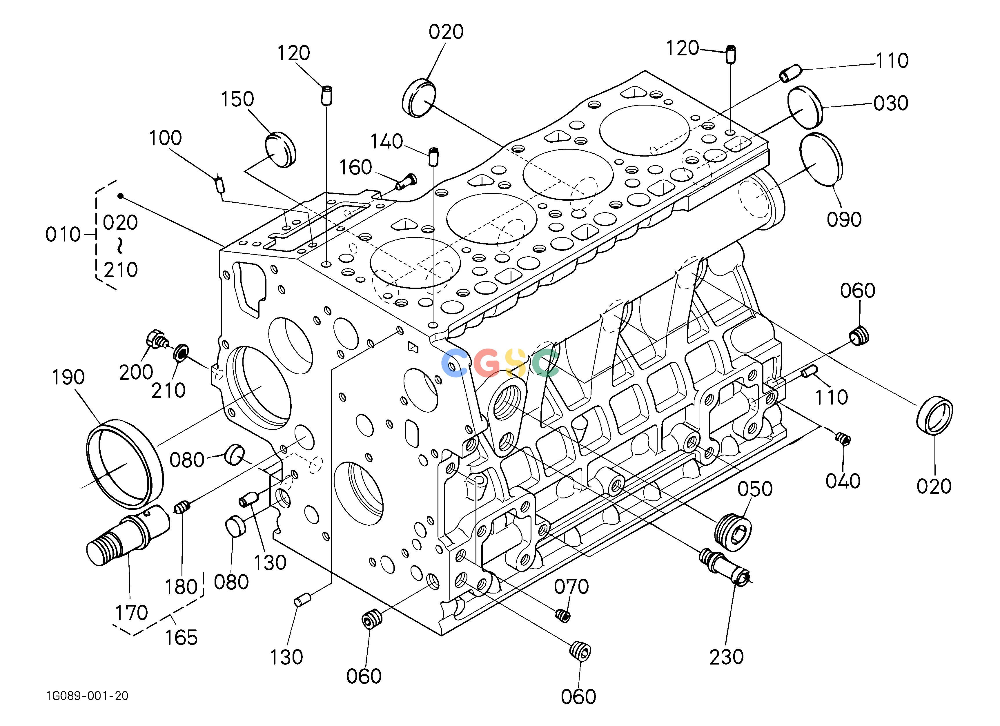 久保田零件查询000102 CRANKCASE ## S.No.;>=4A0001 [NOTE:ORDER BY REF.No.010 NEW PART and Fig.No.000700 REF.No.040] ENGINEEPC Kubota online