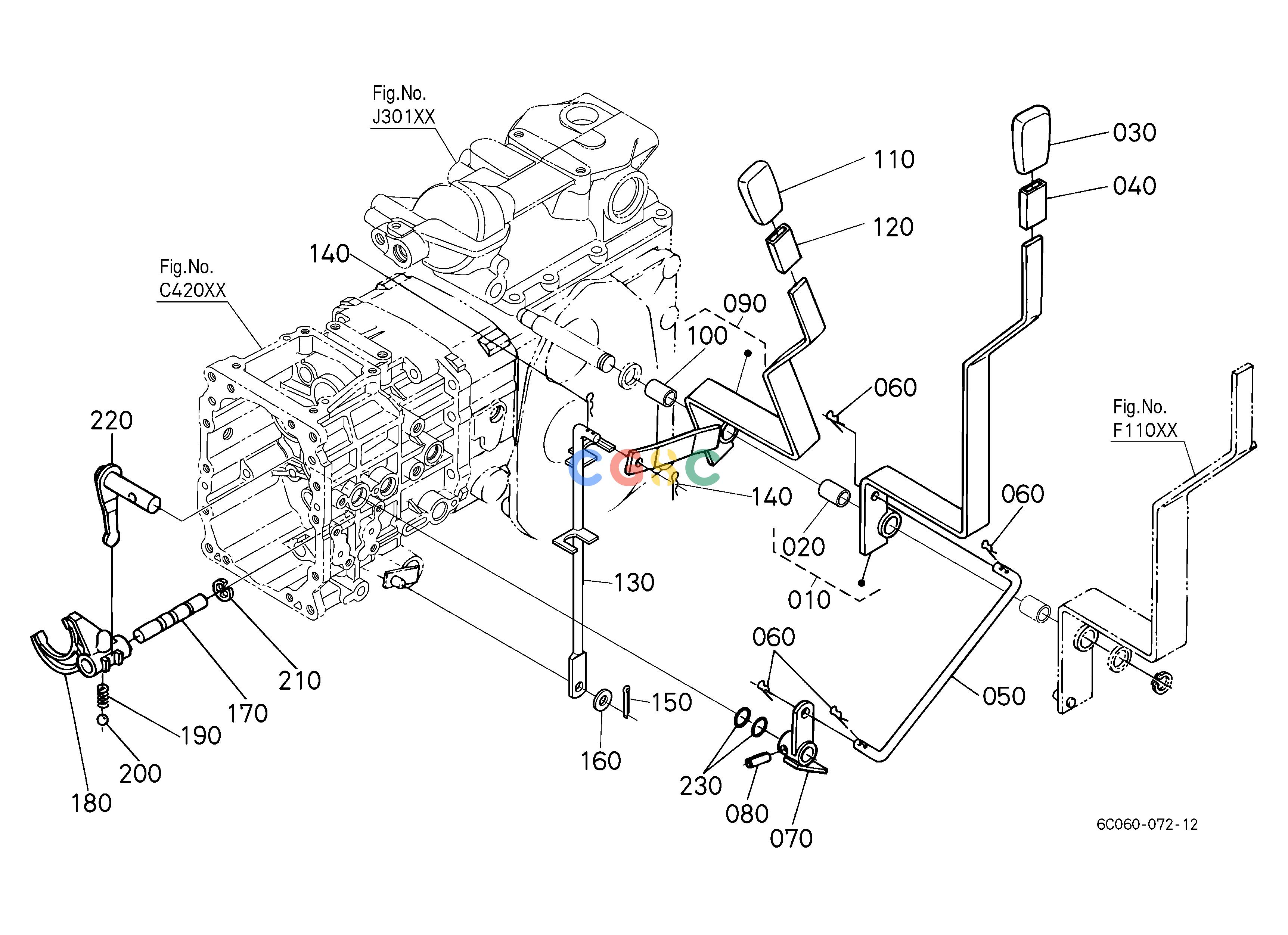 久保田零件查询F12501 PTO GEAR SHIFT LEVER [MID PTO TYPE] SPEED CHANGEEPC Kubota online