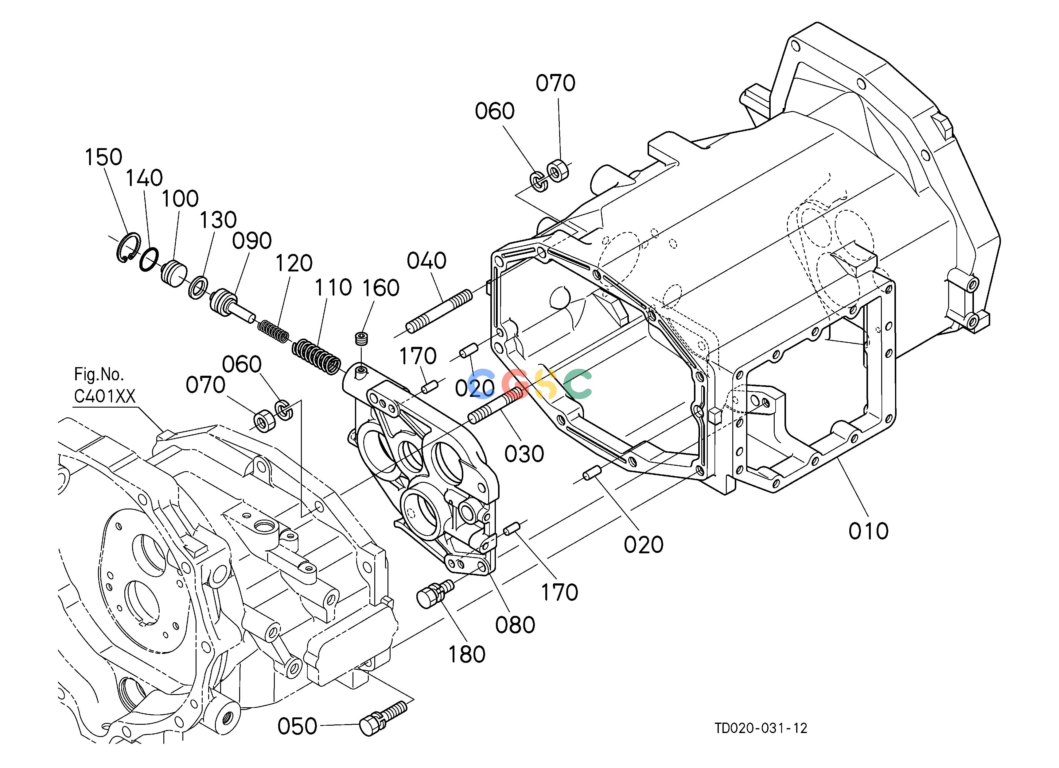 久保田零件查询C41003 MID CASE [GST TYPE] CLUTCH/TRANSMISSIONEPC Kubota online