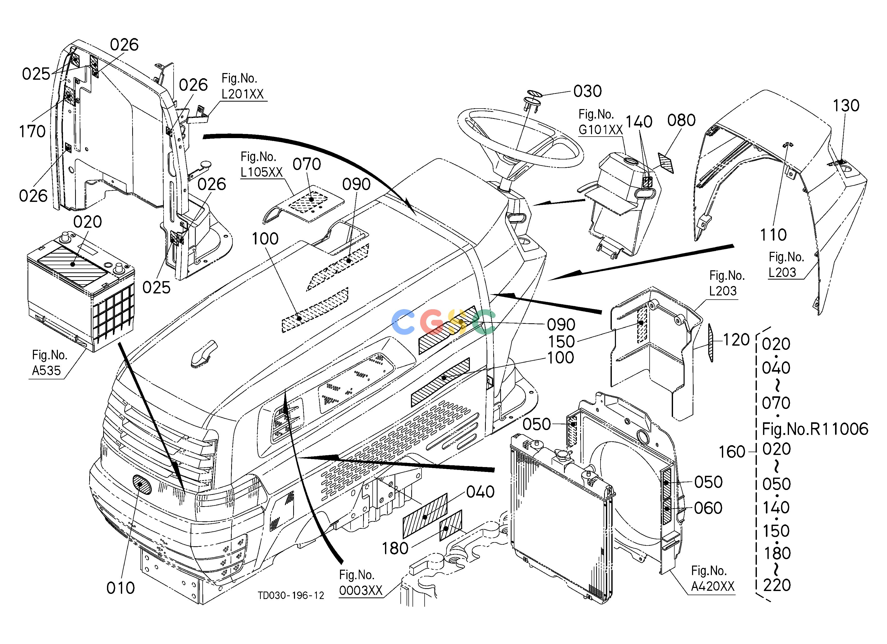 久保田零件查询R10504 LABEL (FRONT) [GST TYPE] [CA] LABELSEPC Kubota online