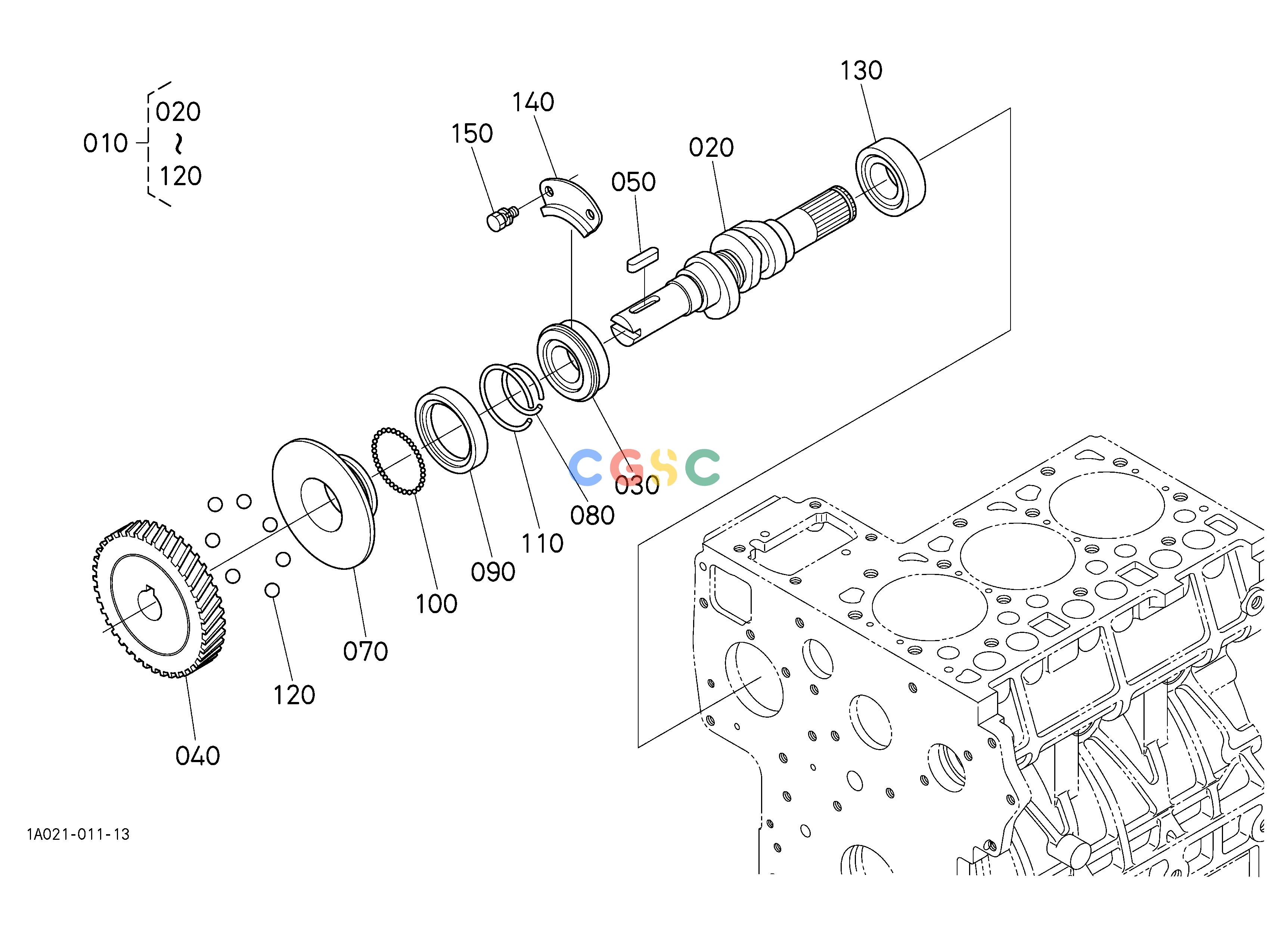 久保田零件查询010501 FUEL CAMSHAFT ENGINEEPC Kubota online