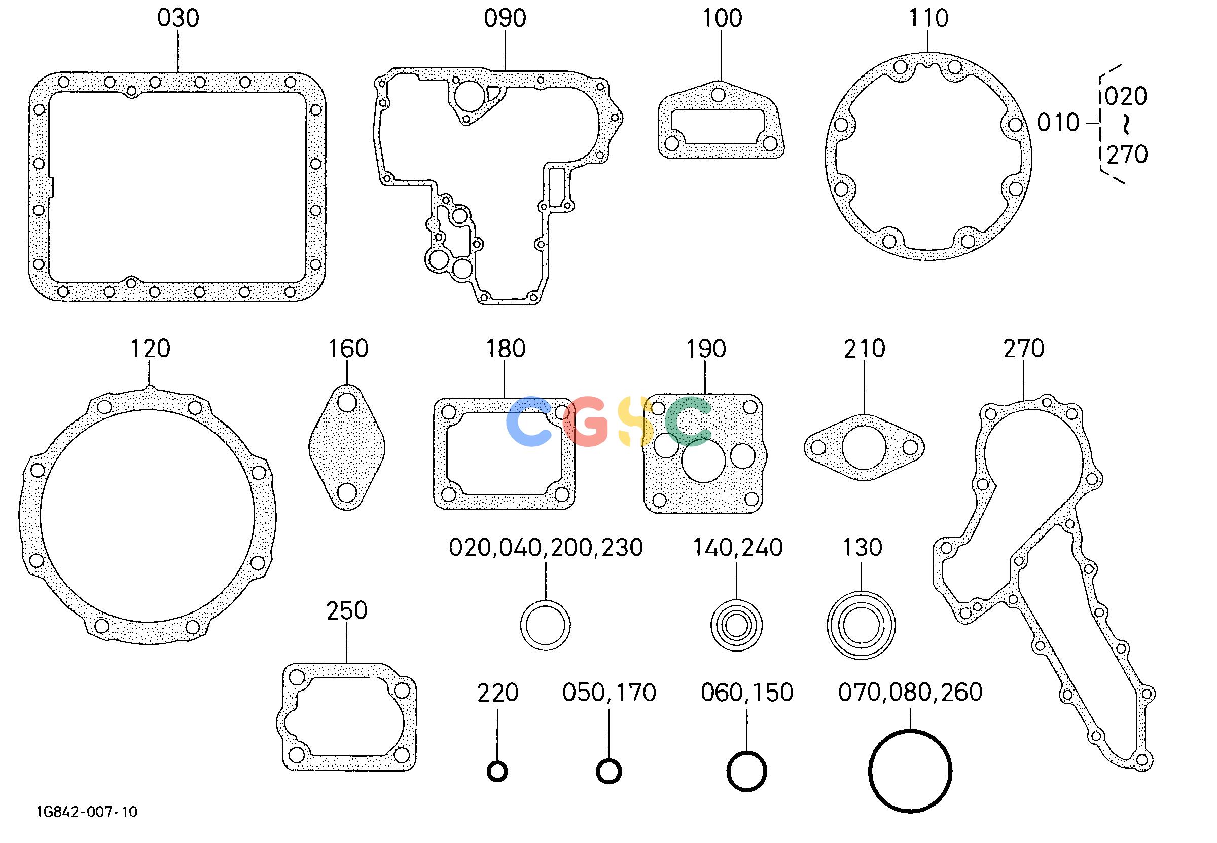久保田零件查询090201 LOWER GASKET KIT ENGINEEPC Kubota online
