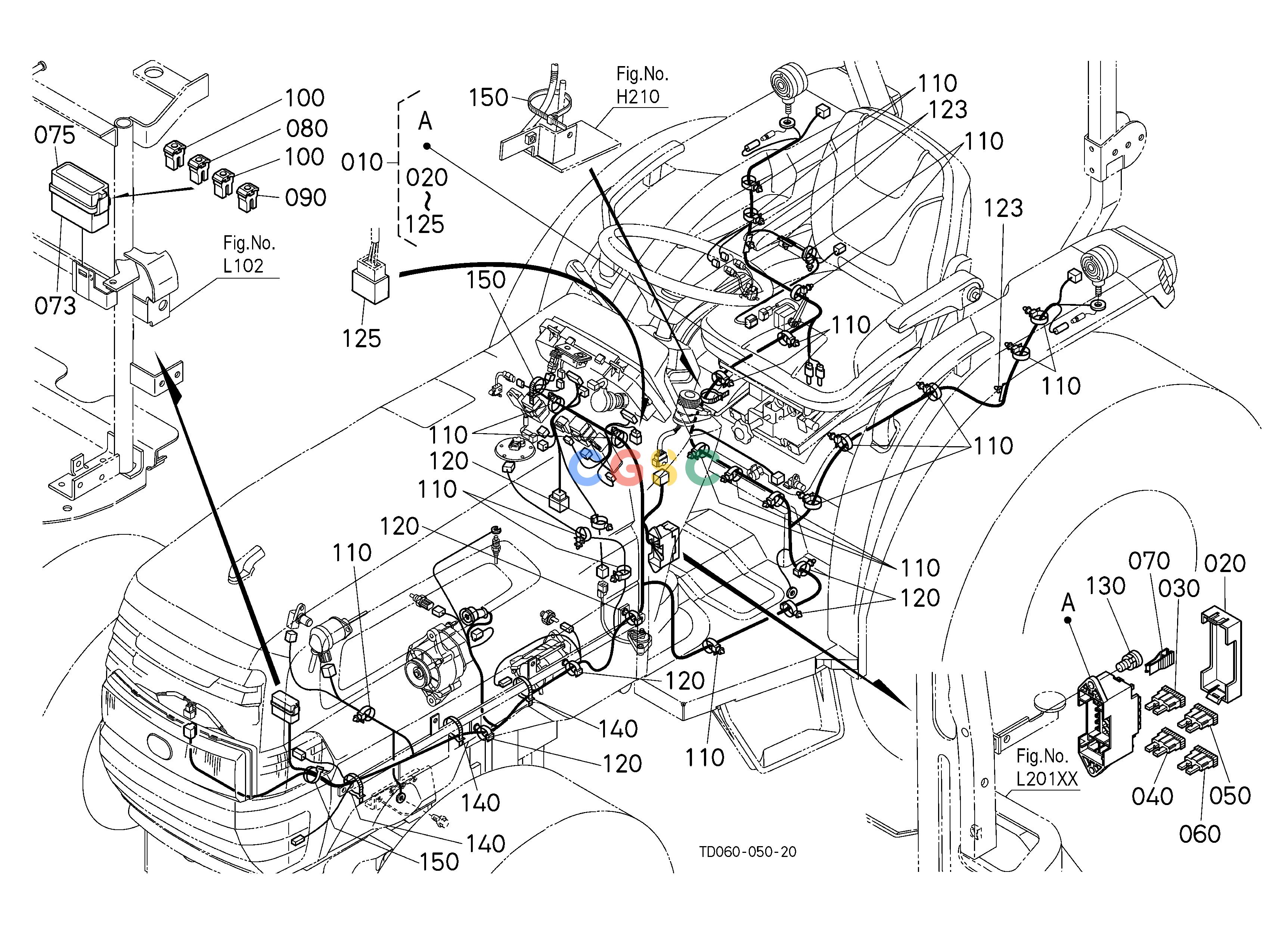 久保田零件查询B50301 ELECTRICAL WIRING [MANUAL T/M TYPE] ELECTRICAL SYSTEMEPC Kubota online