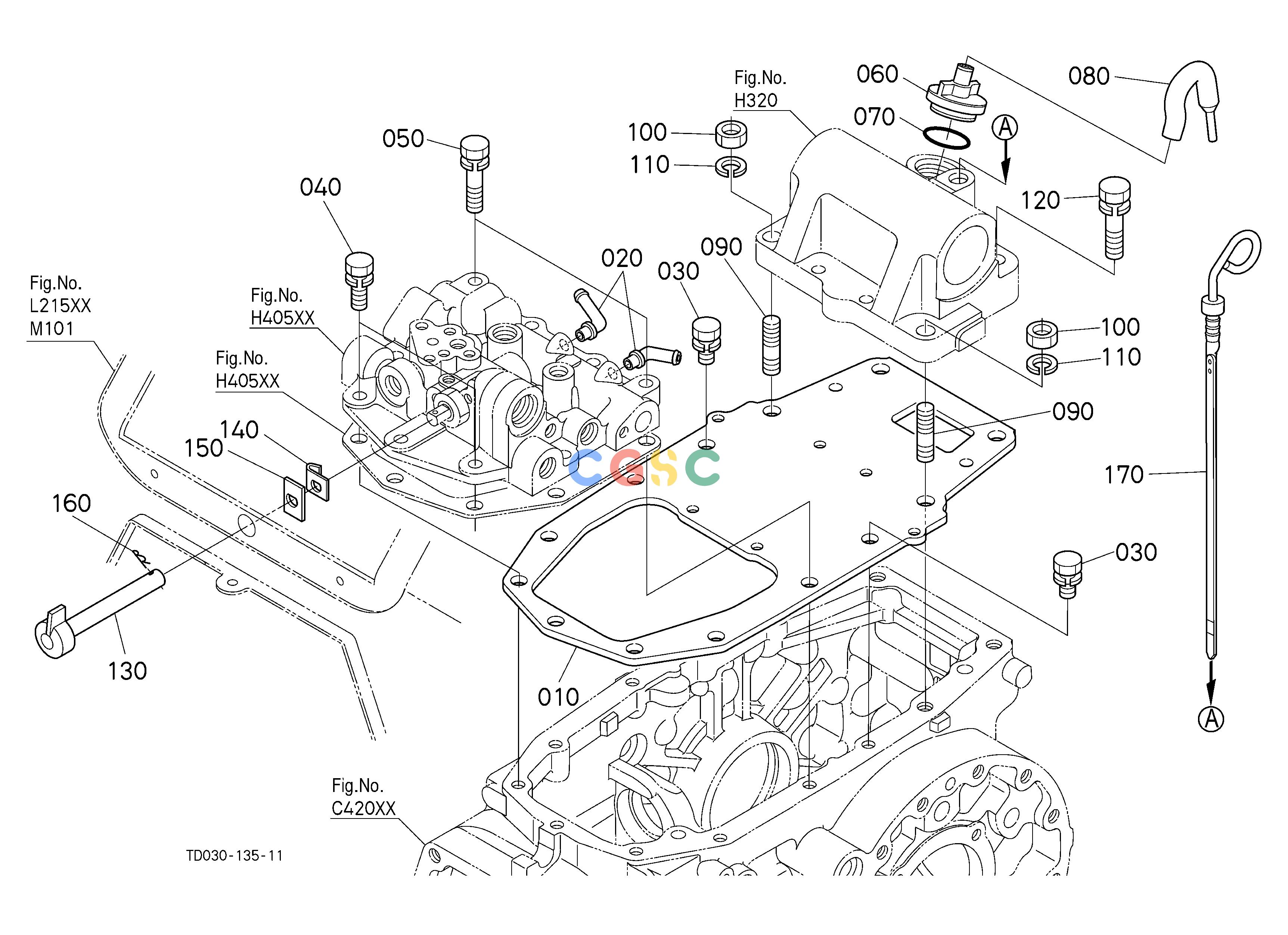 久保田零件查询H30500 TRANSMISSION CASE COVER HYDRAULIC SYSTEMEPC Kubota online