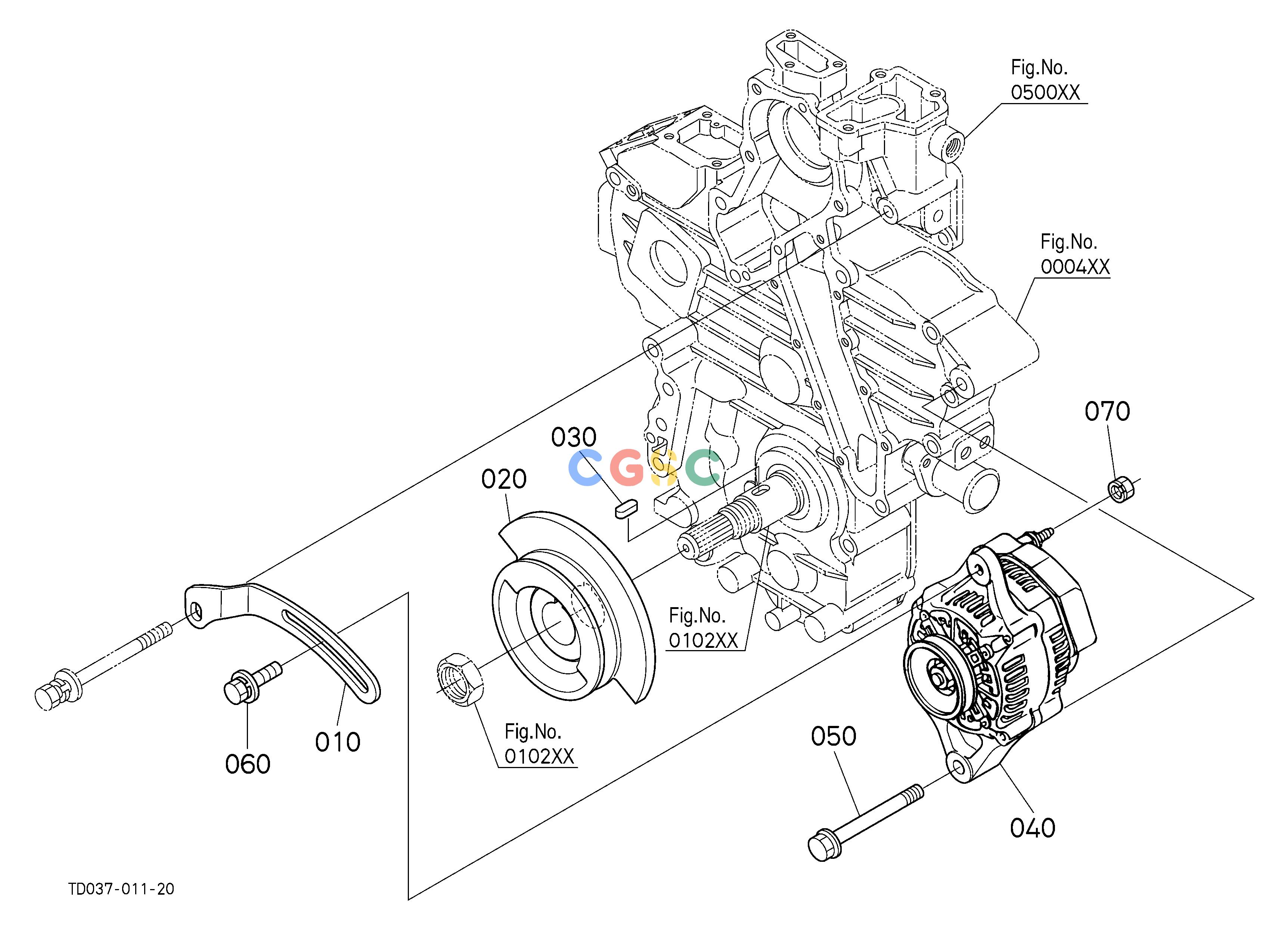 久保田零件查询A51504 ALTERNATOR ELECTRICAL SYSTEMEPC Kubota online