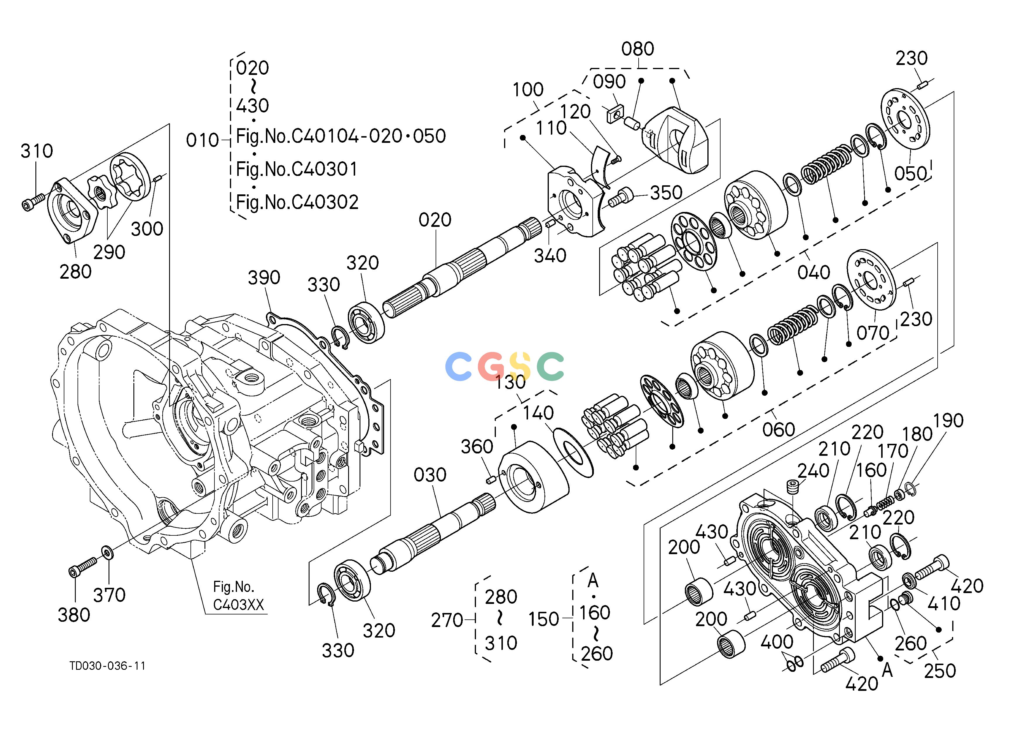 久保田零件查询C40303 HST (ROTARY) [COMPONENT PARTS] [HST TYPE] CLUTCH/TRANSMISSIONEPC Kubota online
