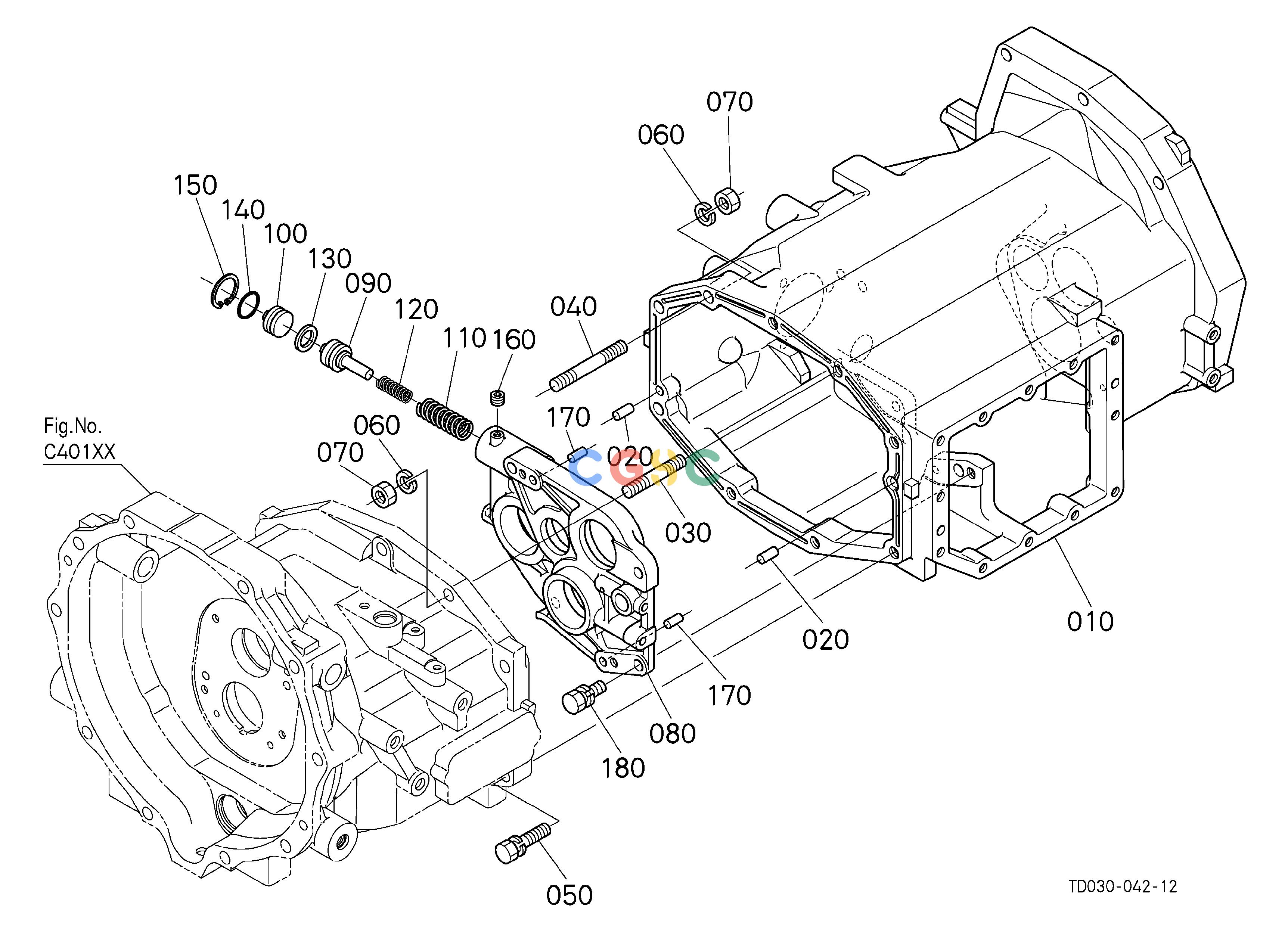 久保田零件查询C41004 MID CASE [GST TYPE] CLUTCH/TRANSMISSIONEPC Kubota online