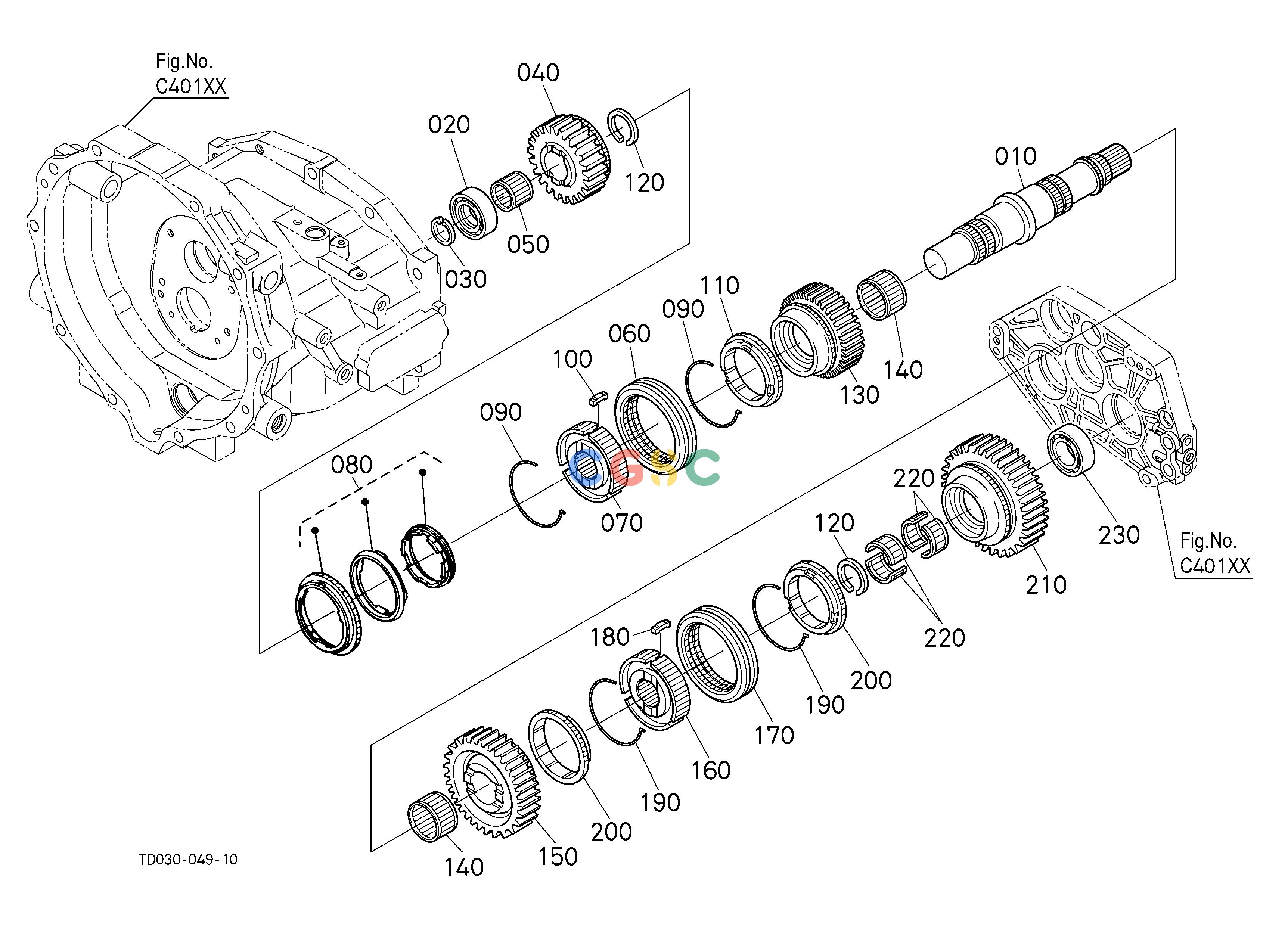 久保田零件查询D10503 COUNTERSHAFT [GST TYPE] CLUTCH/TRANSMISSIONEPC Kubota online