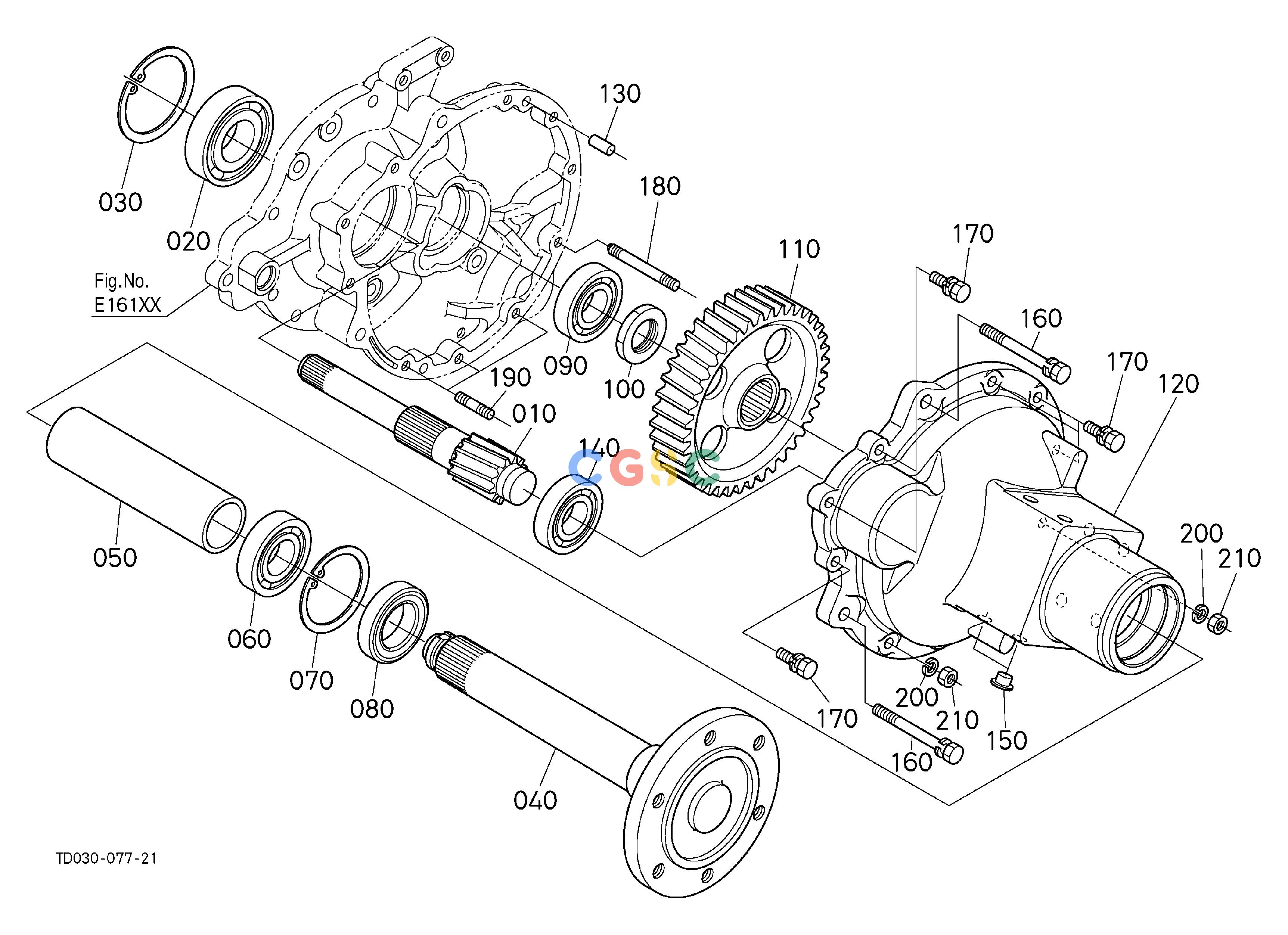 久保田零件查询E15102 REAR AXLE LH REAR AXLE/BRAKEEPC Kubota online