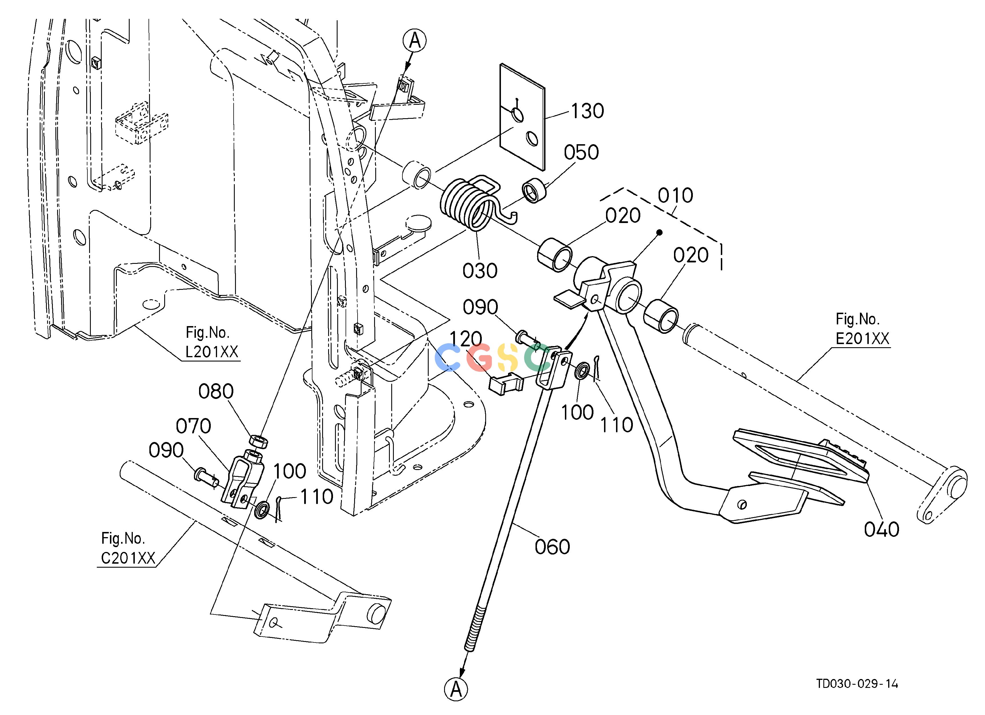 久保田零件查询C30103 CLUTCH PEDAL [HST TYPE] [ROPS TYPE] CLUTCH/TRANSMISSIONEPC Kubota online