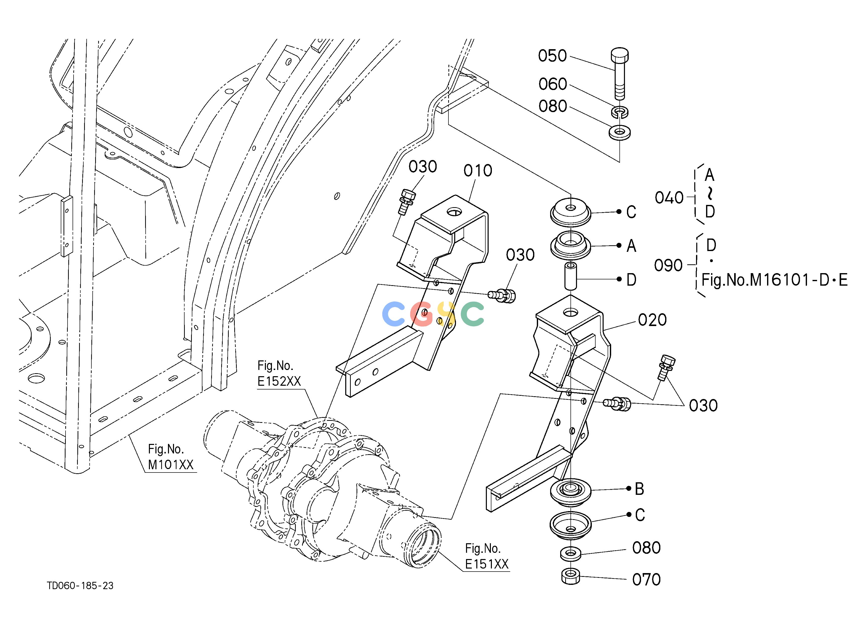 久保田零件查询M16201 CAB BRACKET REAR [CAB TYPE] CABEPC Kubota online
