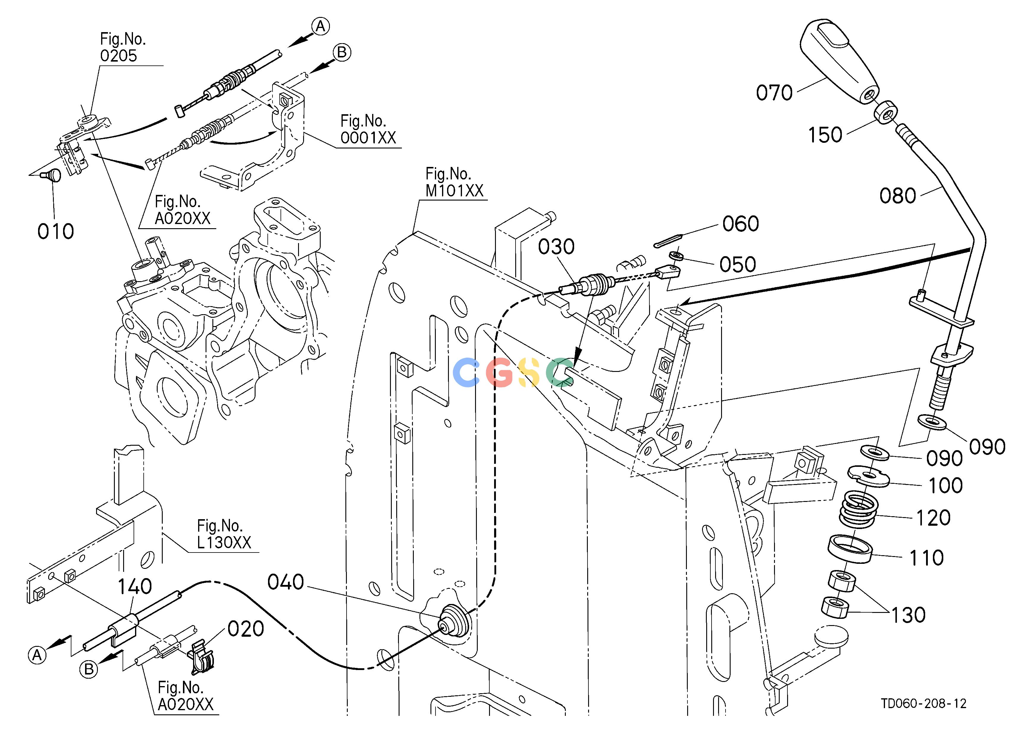 久保田零件查询A01003 ACCELERATOR LEVER [CAB TYPE] ## NOTE:ORDER BY REF.No.070,080 and 150 NEW PARTS. ENGINEEPC Kubota online