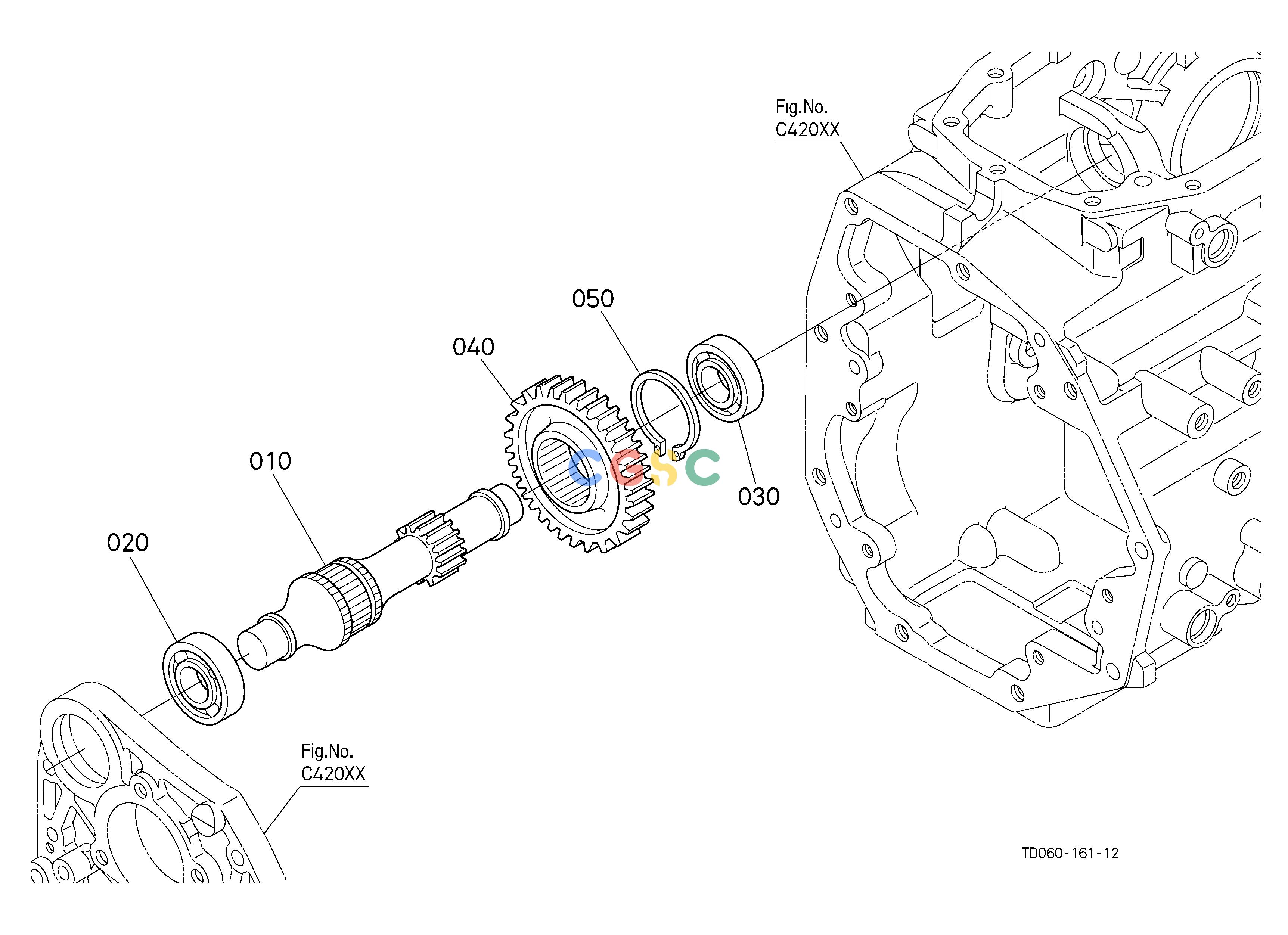 久保田零件查询D12000 CREEP GEAR SHAFT [GST TYPE] [CAB TYPE] CLUTCH/TRANSMISSIONEPC Kubota online