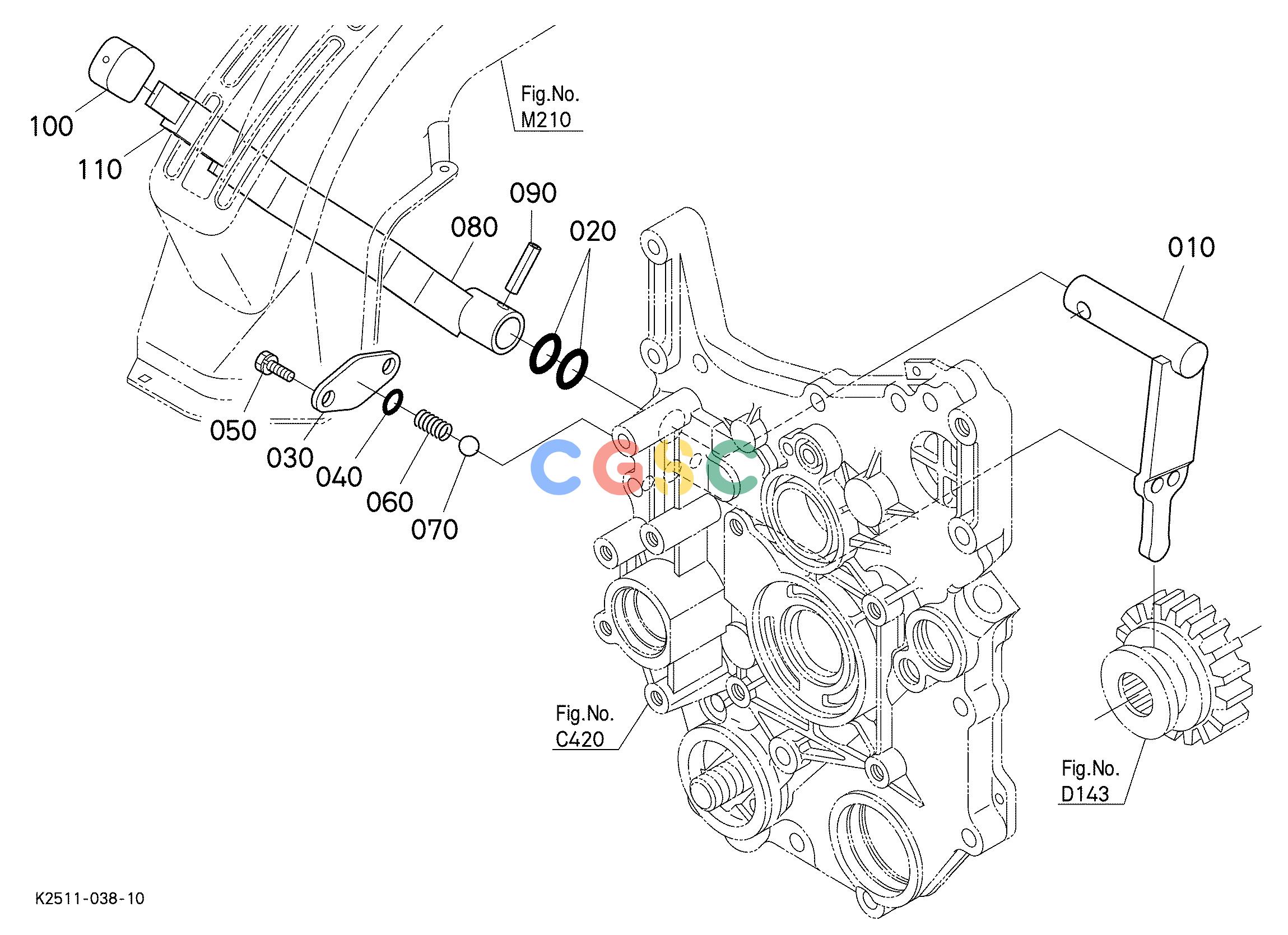 久保田零件查询F11301 FRONT WHEEL DRIVE LEVER ## S.No.<=54723 SPEED CHANGEEPC Kubota online
