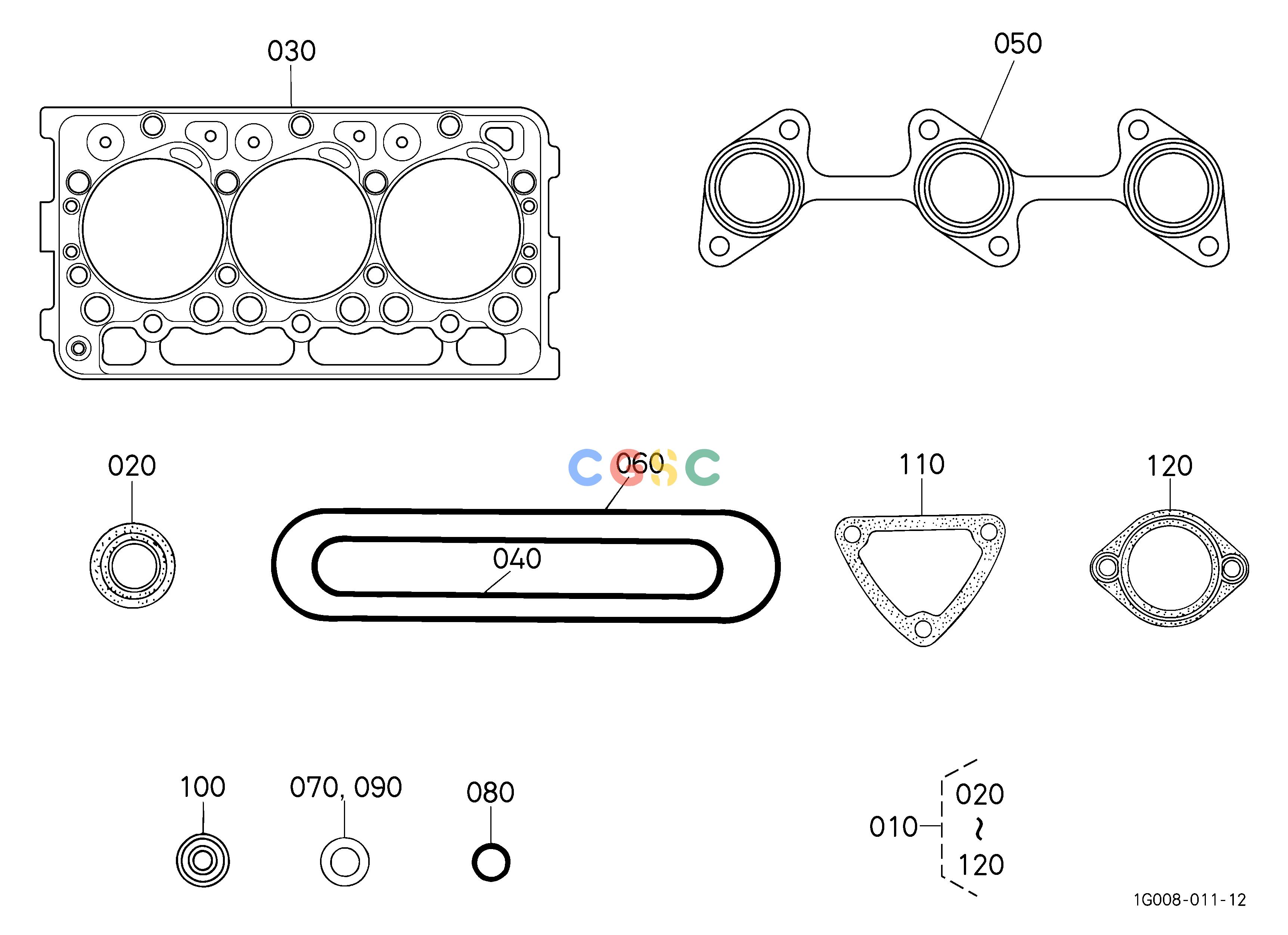 久保田零件查询090000 UPPER GASKET KIT [OPTION] ENGINEEPC Kubota online