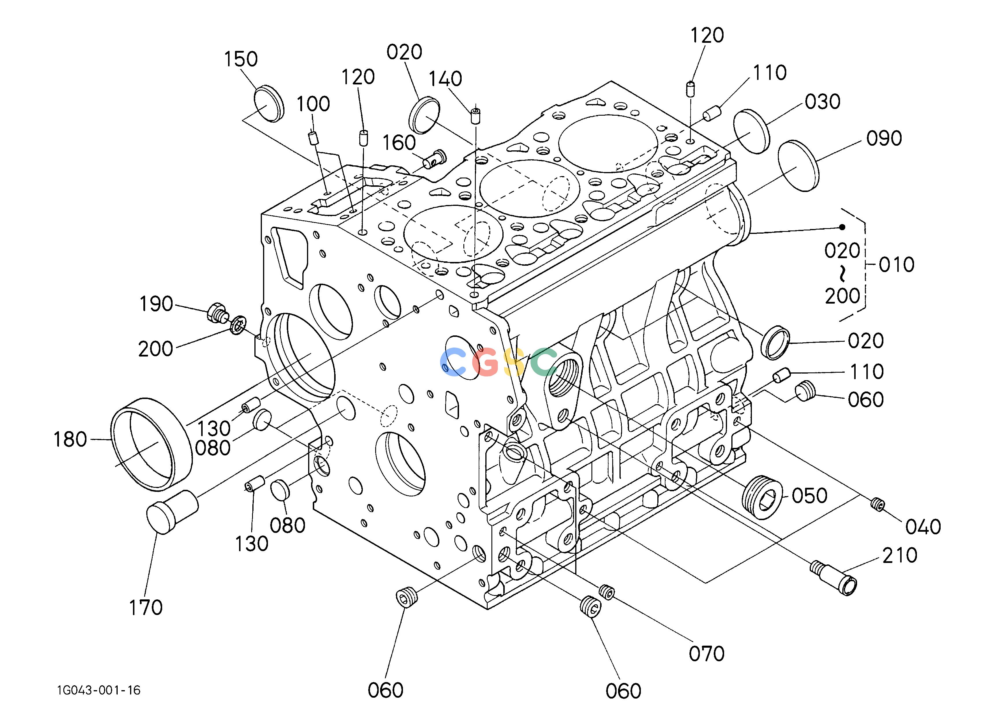 久保田零件查询000102 CRANKCASE ## S.No.;>=5A0001 ENGINEEPC Kubota online
