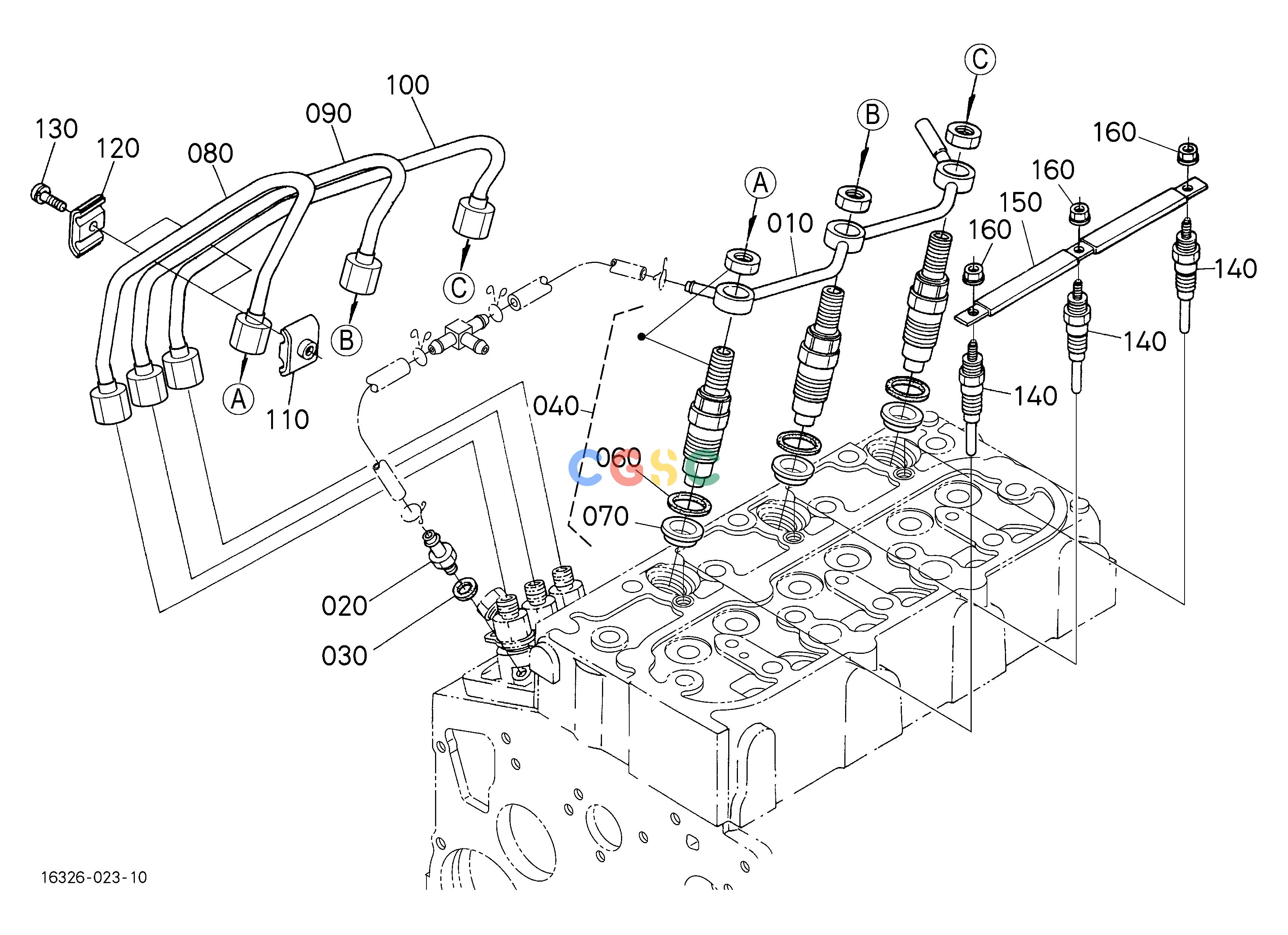 久保田零件查询020602 NOZZLE HOLDER AND GLOW PLUG ## S.No.;>=5A0001 ENGINEEPC Kubota online