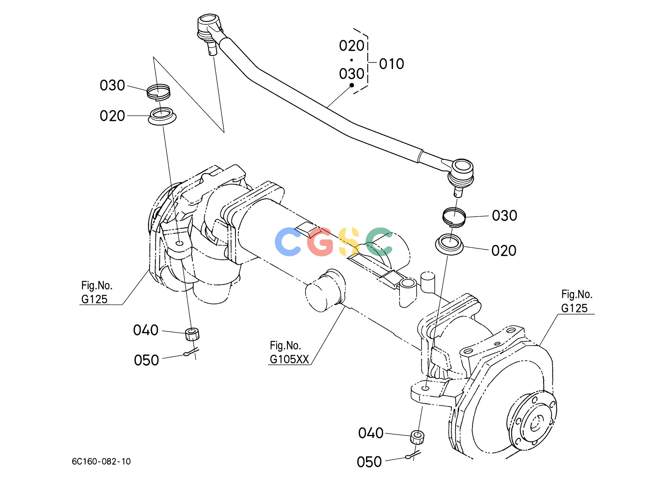 久保田零件查询H00501 TIE ROD STEERINGEPC Kubota online
