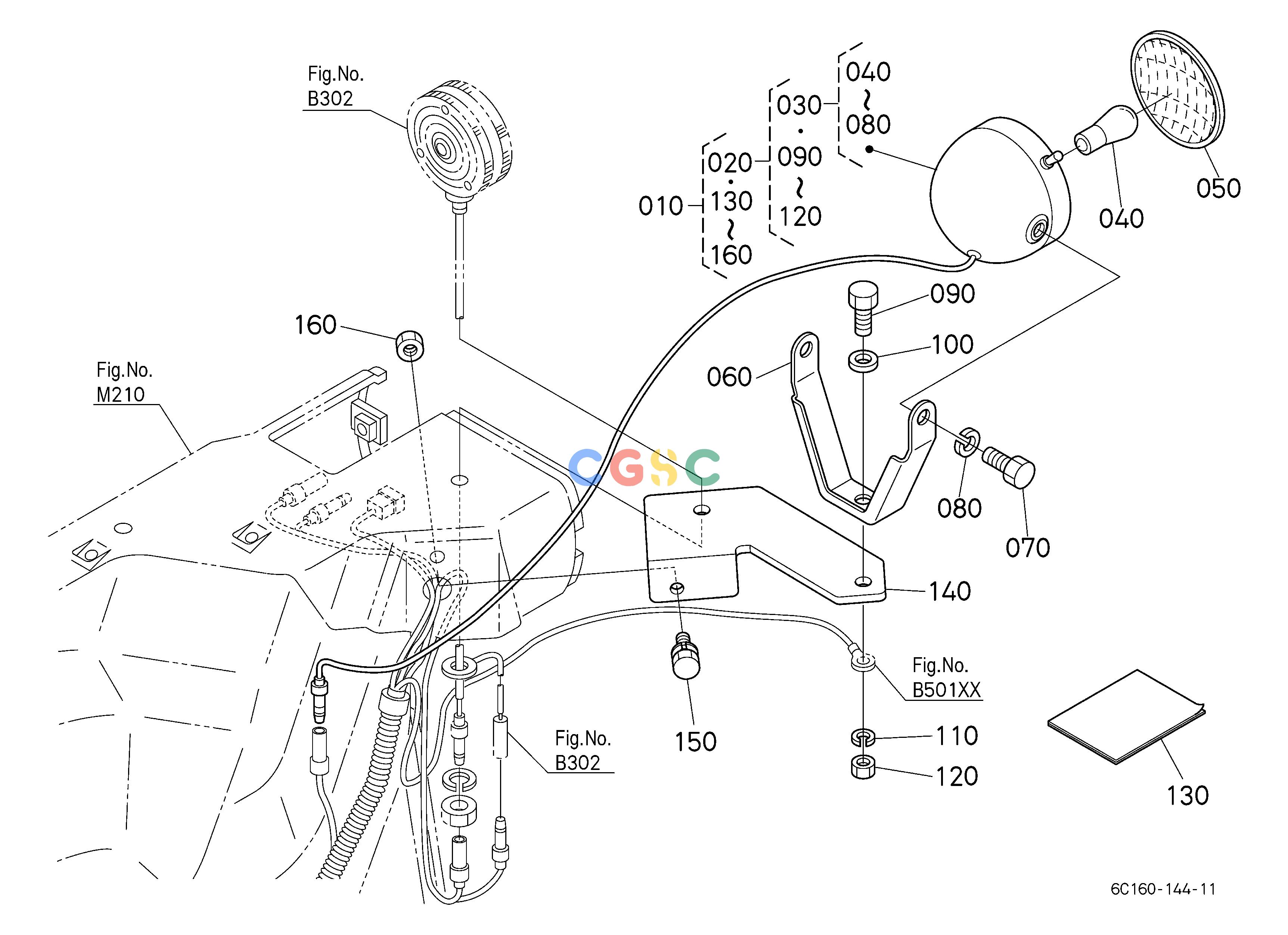 久保田零件查询U80501 WARKING LIGHT KIT [OPTION] ## S.No.<=56701 [NOTE:ORDER BY Fig.No.U80502 REF.No.020.] OPTIONEPC Kubota online