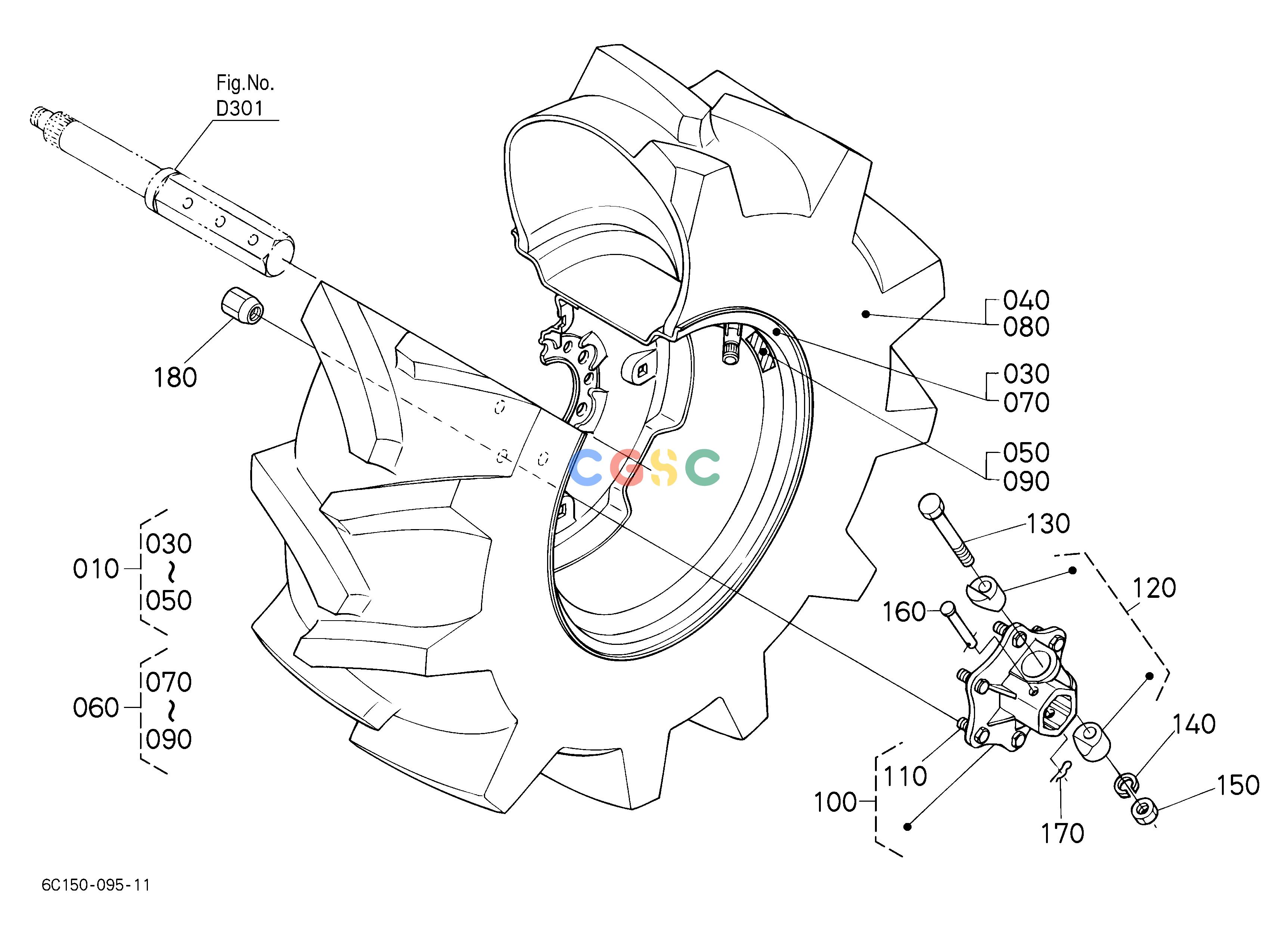 久保田零件查询R11001 REAR WHEEL(11.2-16) ## NOTE:ORDER BY REF.No.120 NEW PART and REF.No.130 NEW PART. REAR TIREEPC Kubota online