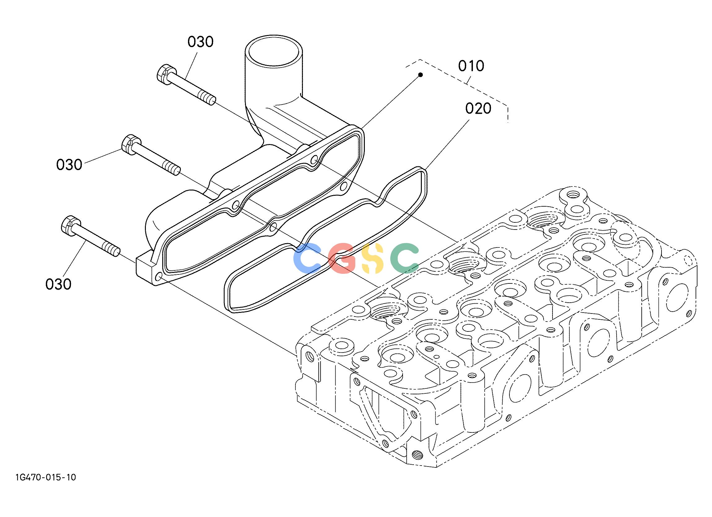 久保田零件查询160101 INLET MANIFOLD ## S.No.<=4Z4652 ENGINEEPC Kubota online