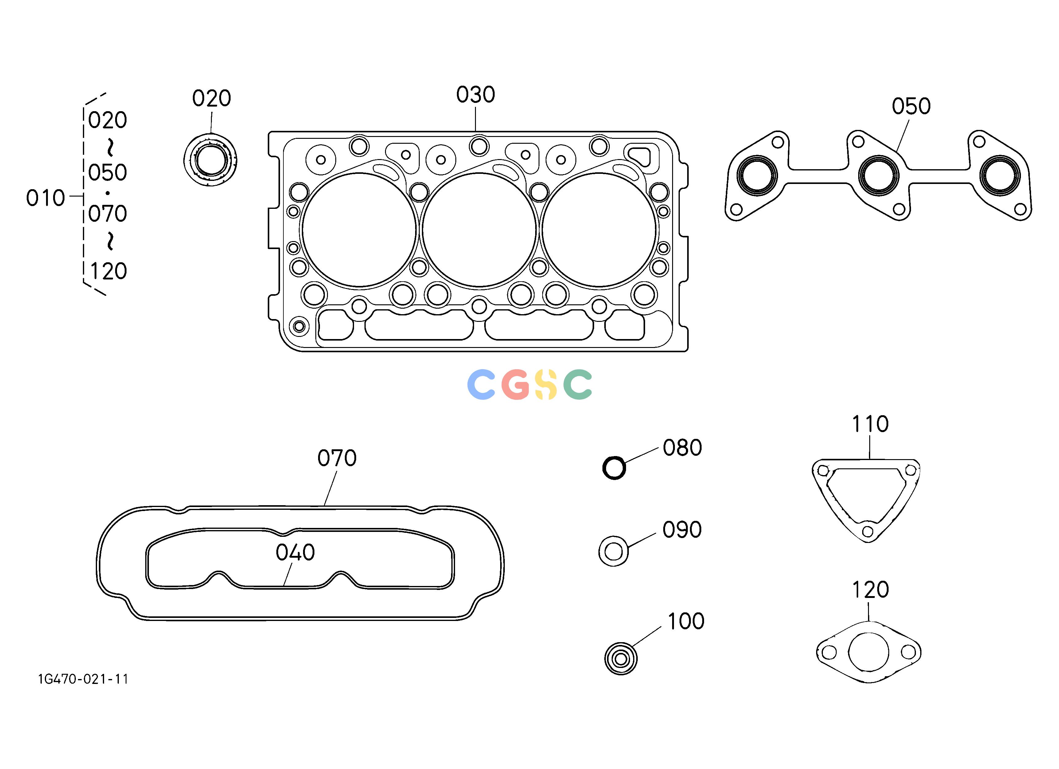 久保田零件查询190000 UPPER GASKET KIT [OPTION] ENGINEEPC Kubota online