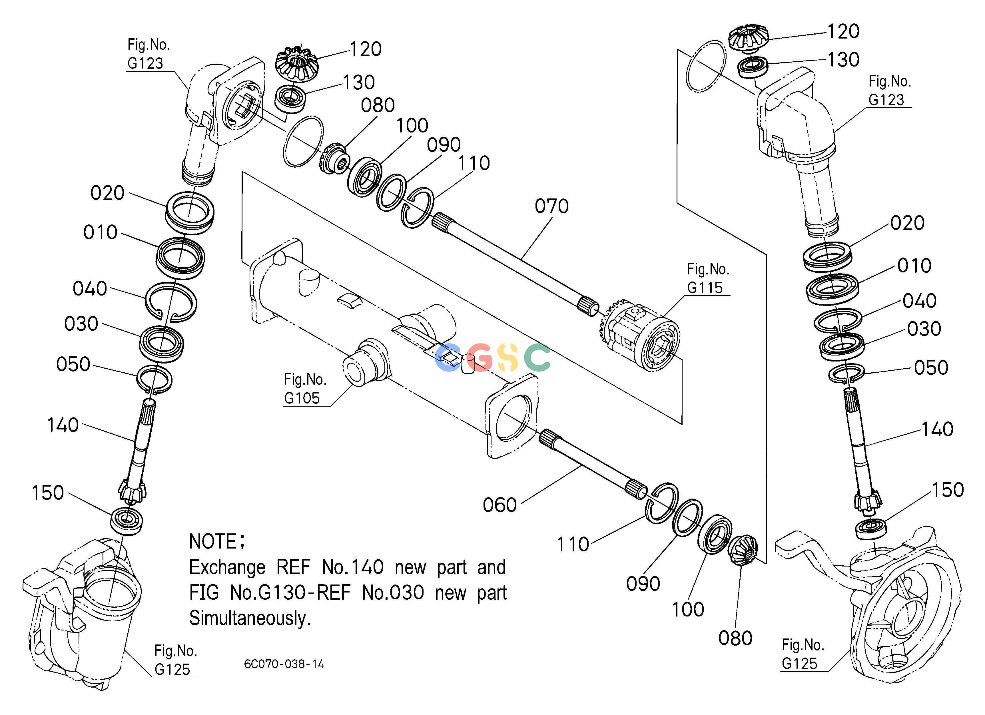 久保田零件查询G12000 DIFFERENTIAL GEAR SHAFT FRONT AXLEEPC Kubota online