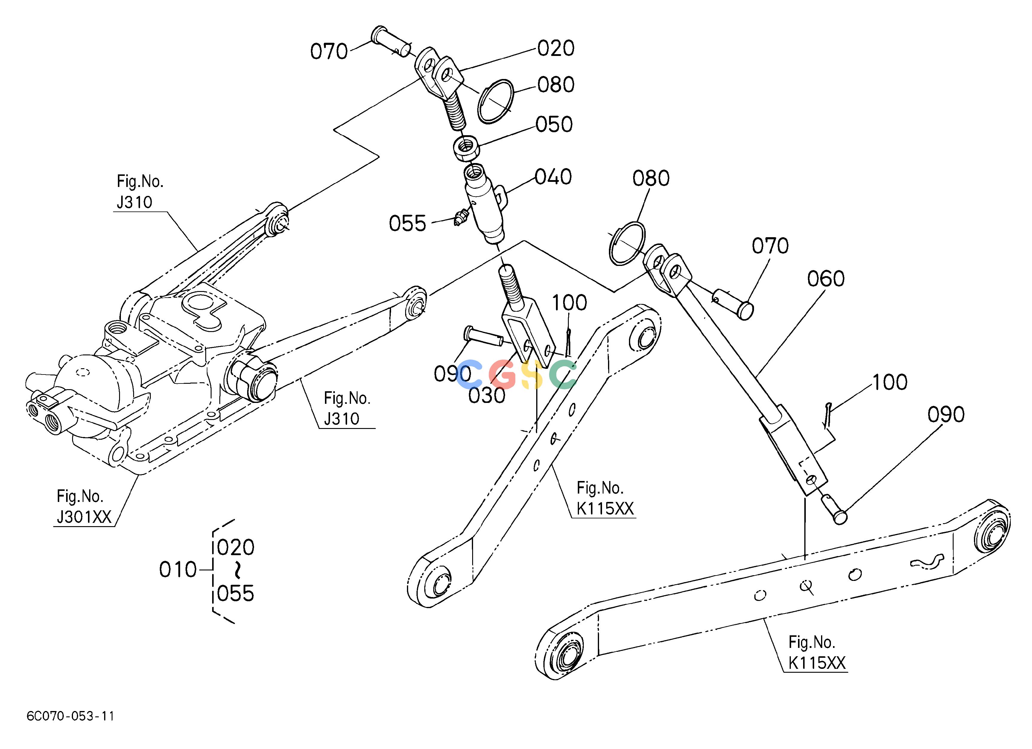 久保田零件查询K10101 3-POINT LINKAGE 2(LIFT ROD) PUMP/MOTOR SYSTEMEPC Kubota online