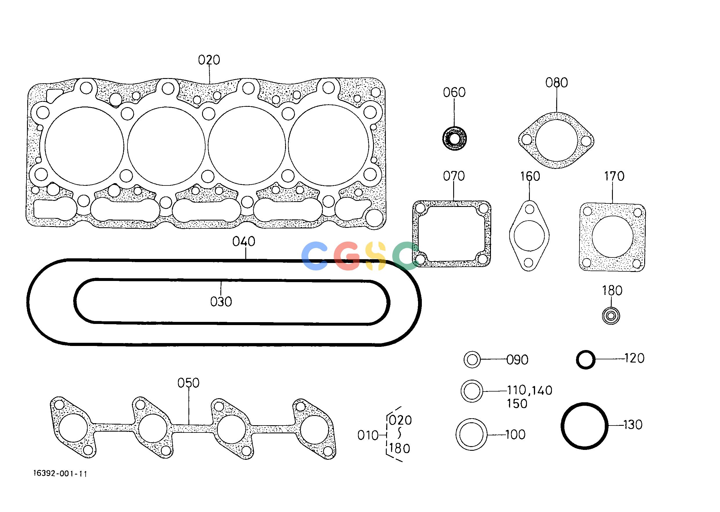 久保田零件查询090001 UPPER GASKET KIT ## S.No.<=4A9508 ENGINEEPC Kubota online