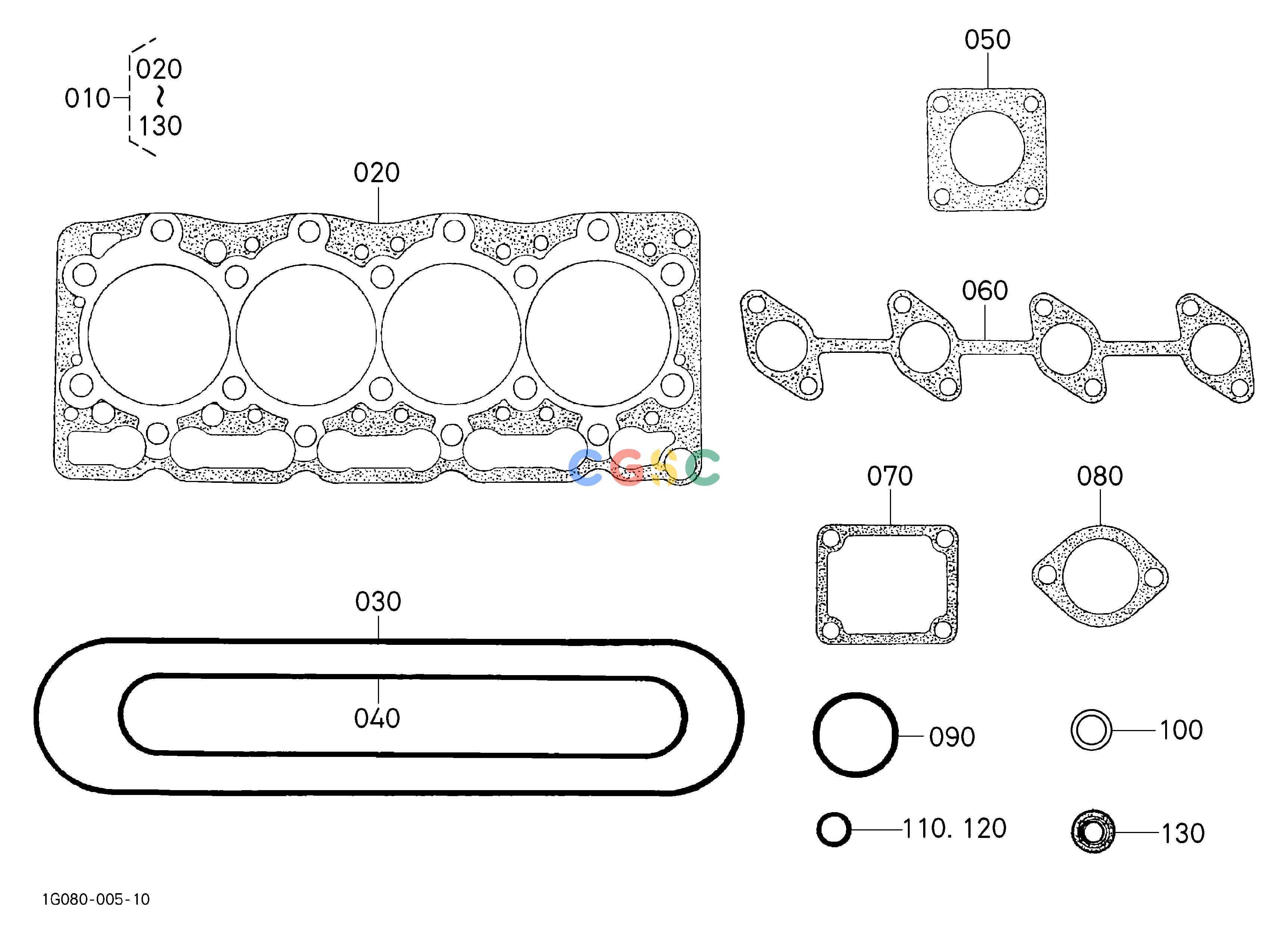 久保田零件查询090002 UPPER GASKET KIT ## S.No.>=4C0001 ENGINEEPC Kubota online