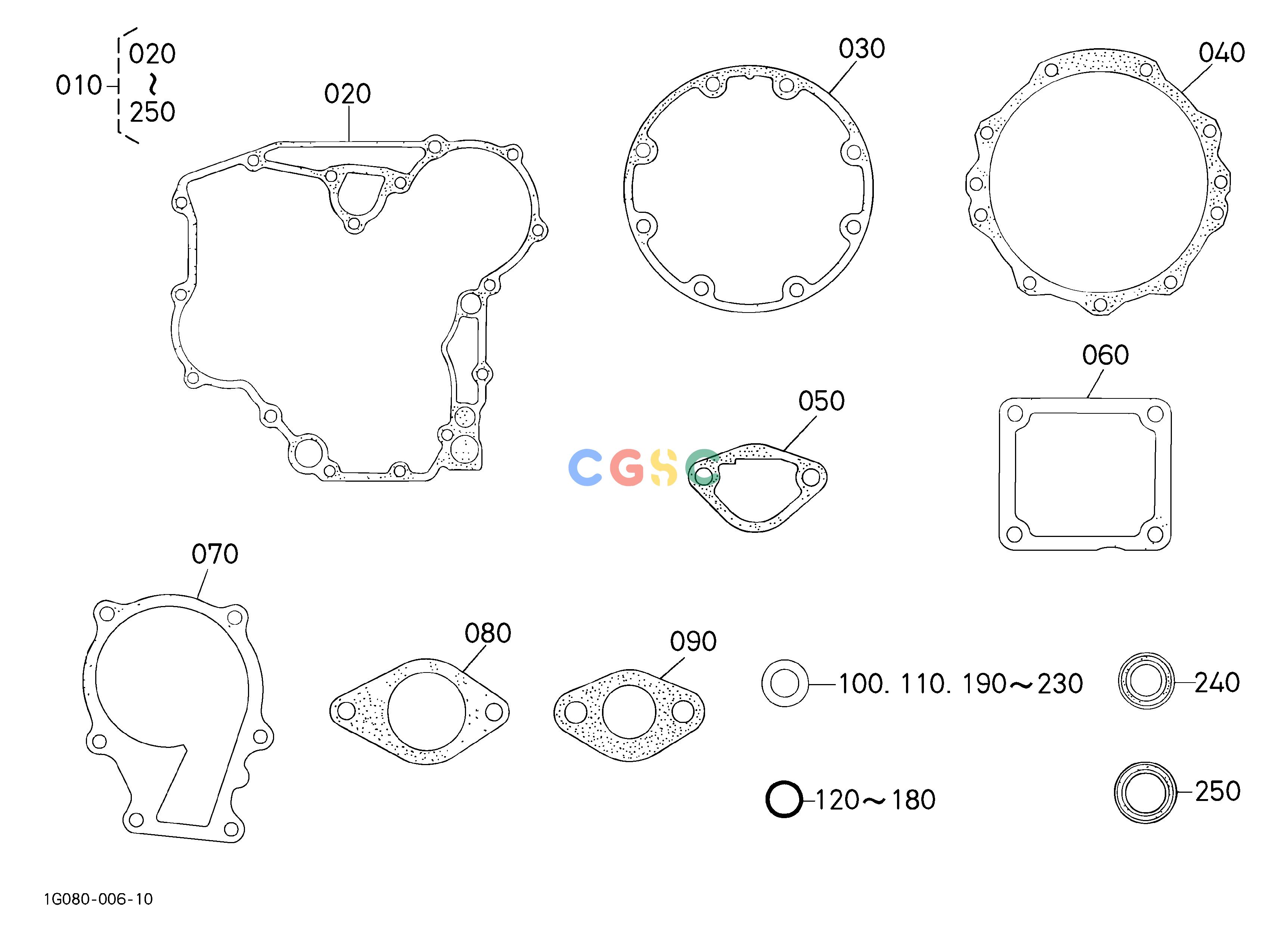久保田零件查询090102 LOWER GASKET KIT ## S.No.>=2U0001 ENGINEEPC Kubota online