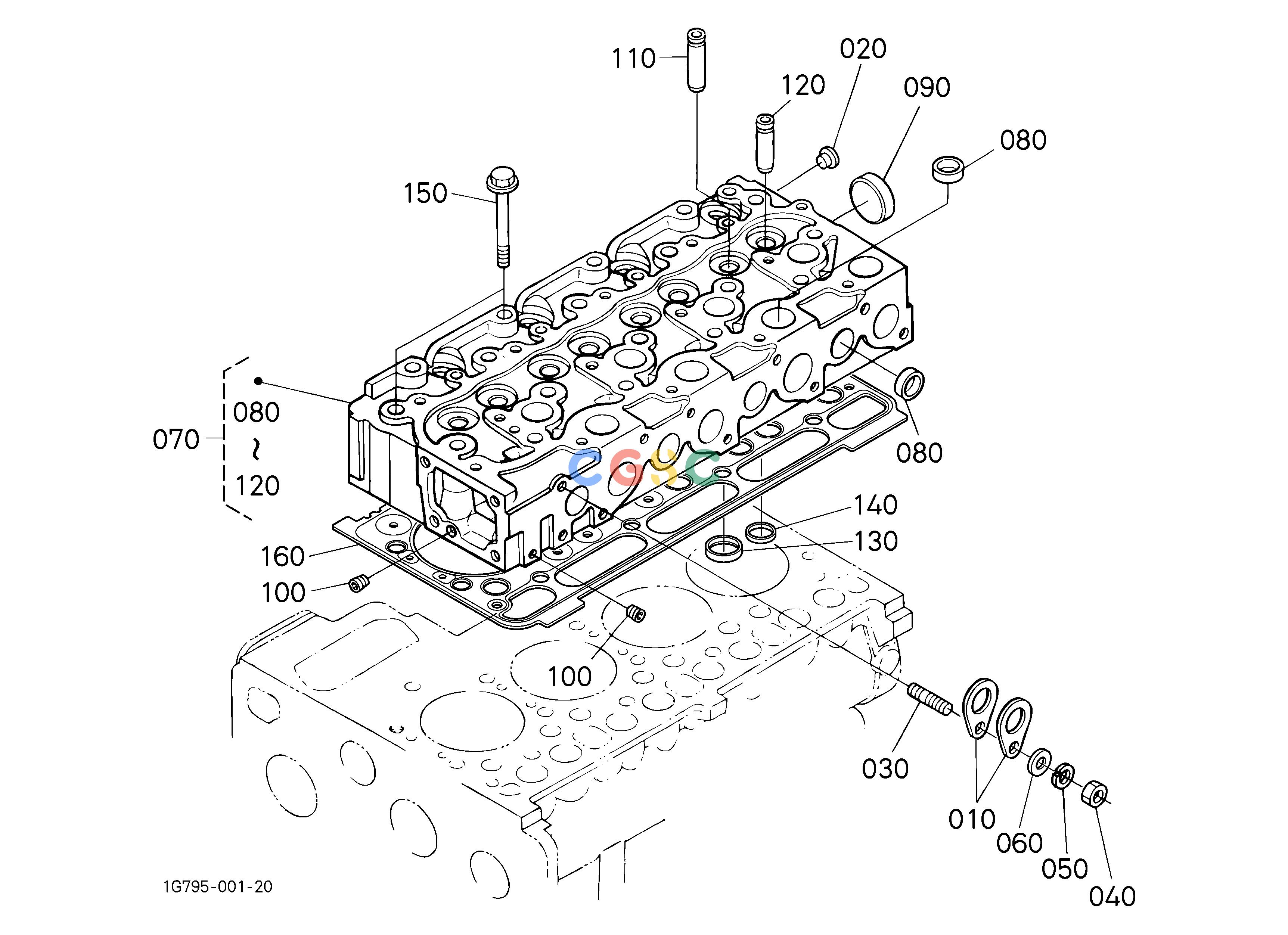 久保田零件查询000302 CYLINDER HEAD [NEW TYPE] ## S.No.>=4A0001 ENGINEEPC Kubota online