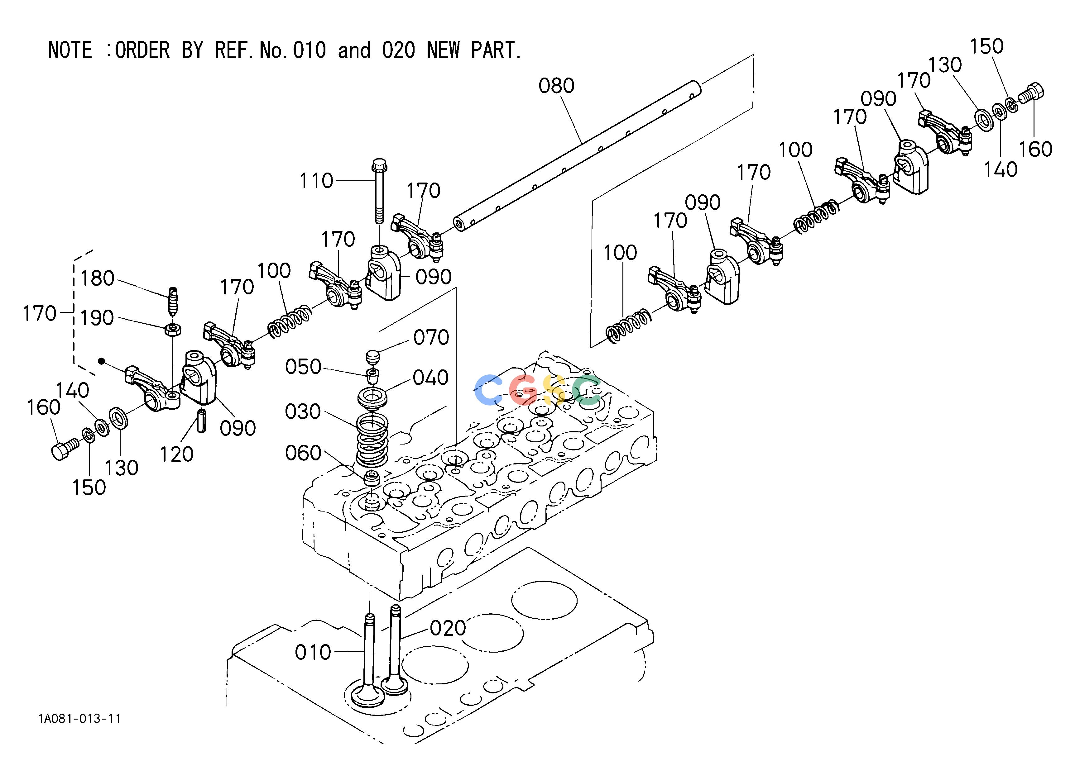 久保田零件查询060002 VALVE AND ROCKER ARM [NEW TYPE] ## S.No.>=4A0001 ENGINEEPC Kubota online