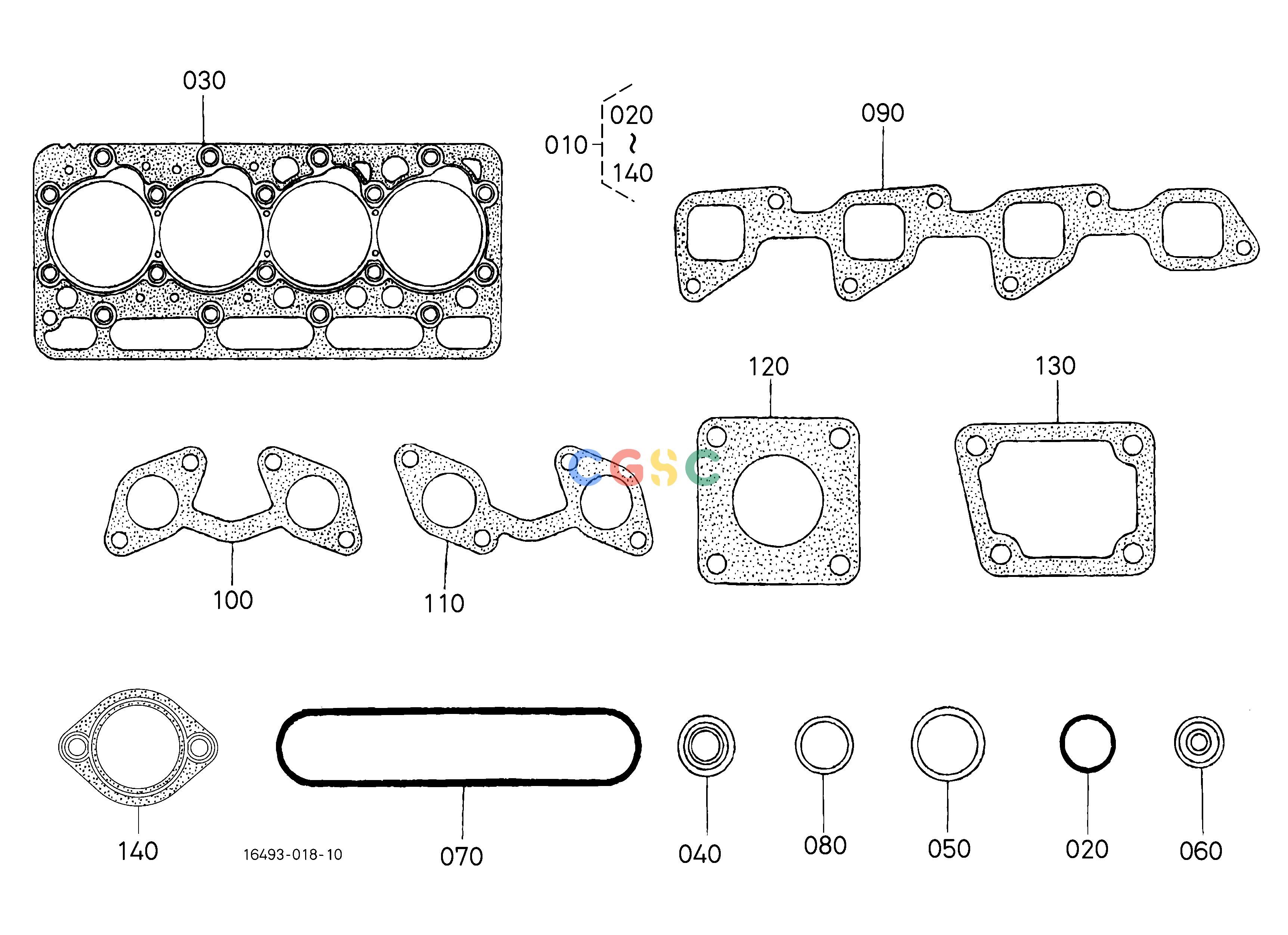 久保田零件查询090101 UPPER GASKET KIT [OLD TYPE] ## S.No.<=3Y4959 ENGINEEPC Kubota online